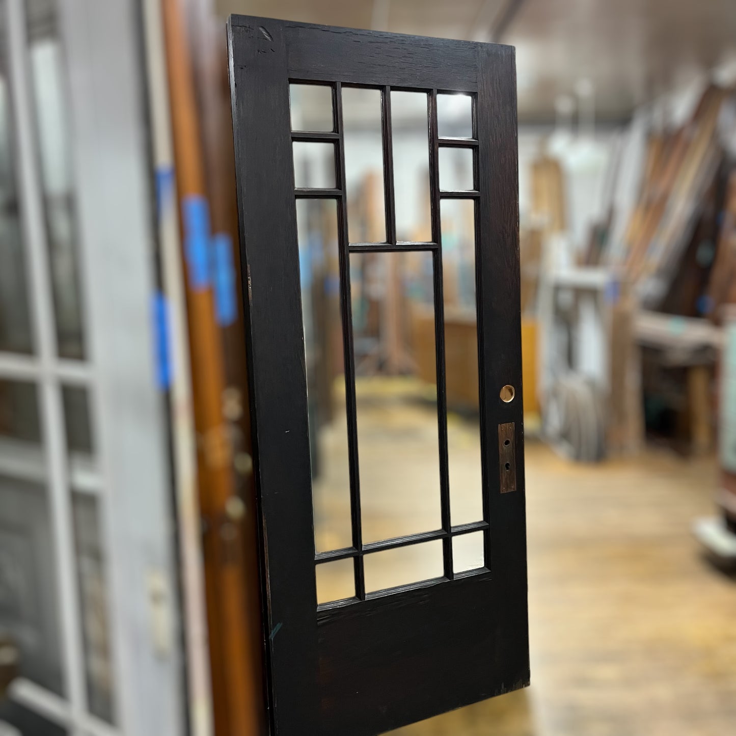 Antique Oak Craftsman Style Exterior Door