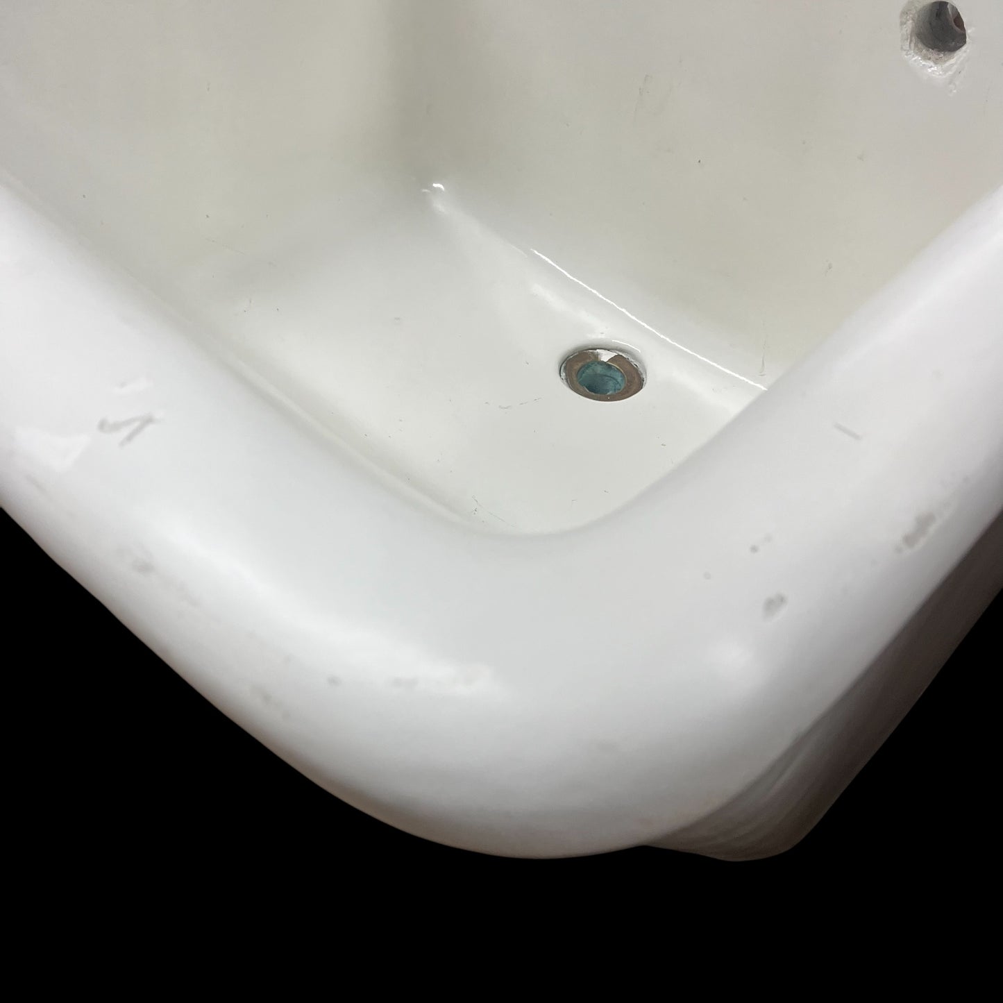 Large Basin Earthenware Antique Utility Sink With Legs