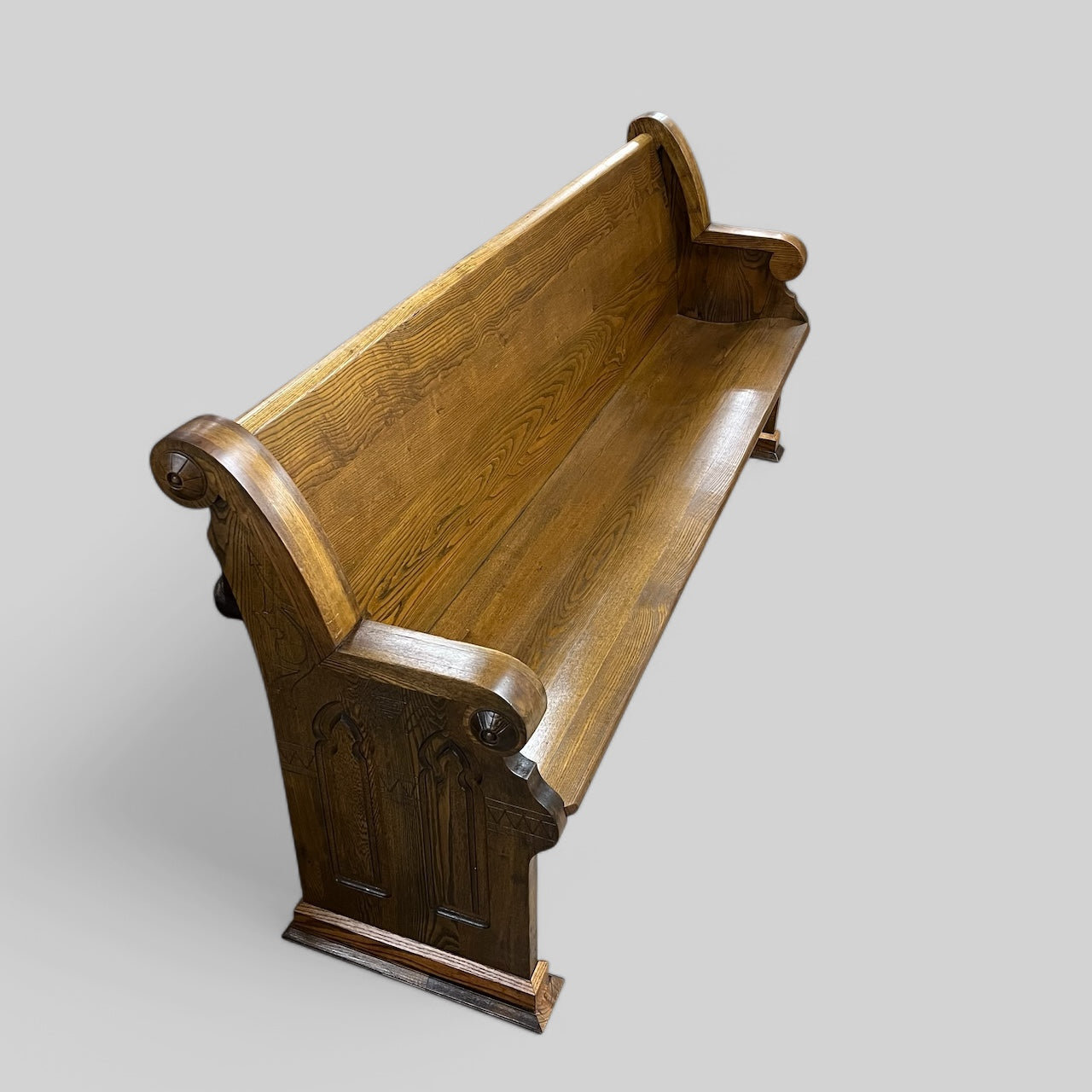 Custom Bench Made From An 1890s Oak Church Pew
