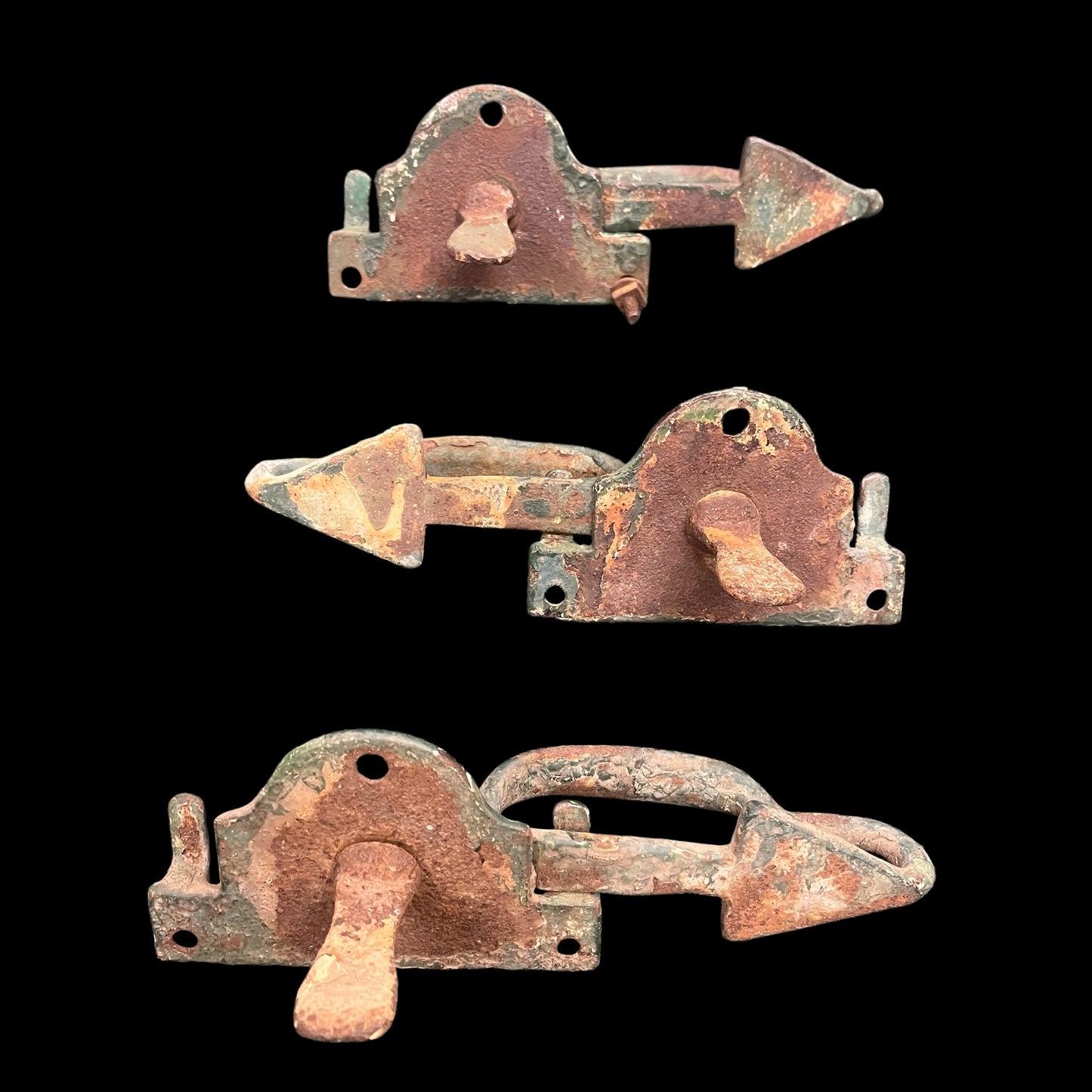Antique ALLITH MFG CO Cast Iron Barn Door Latch