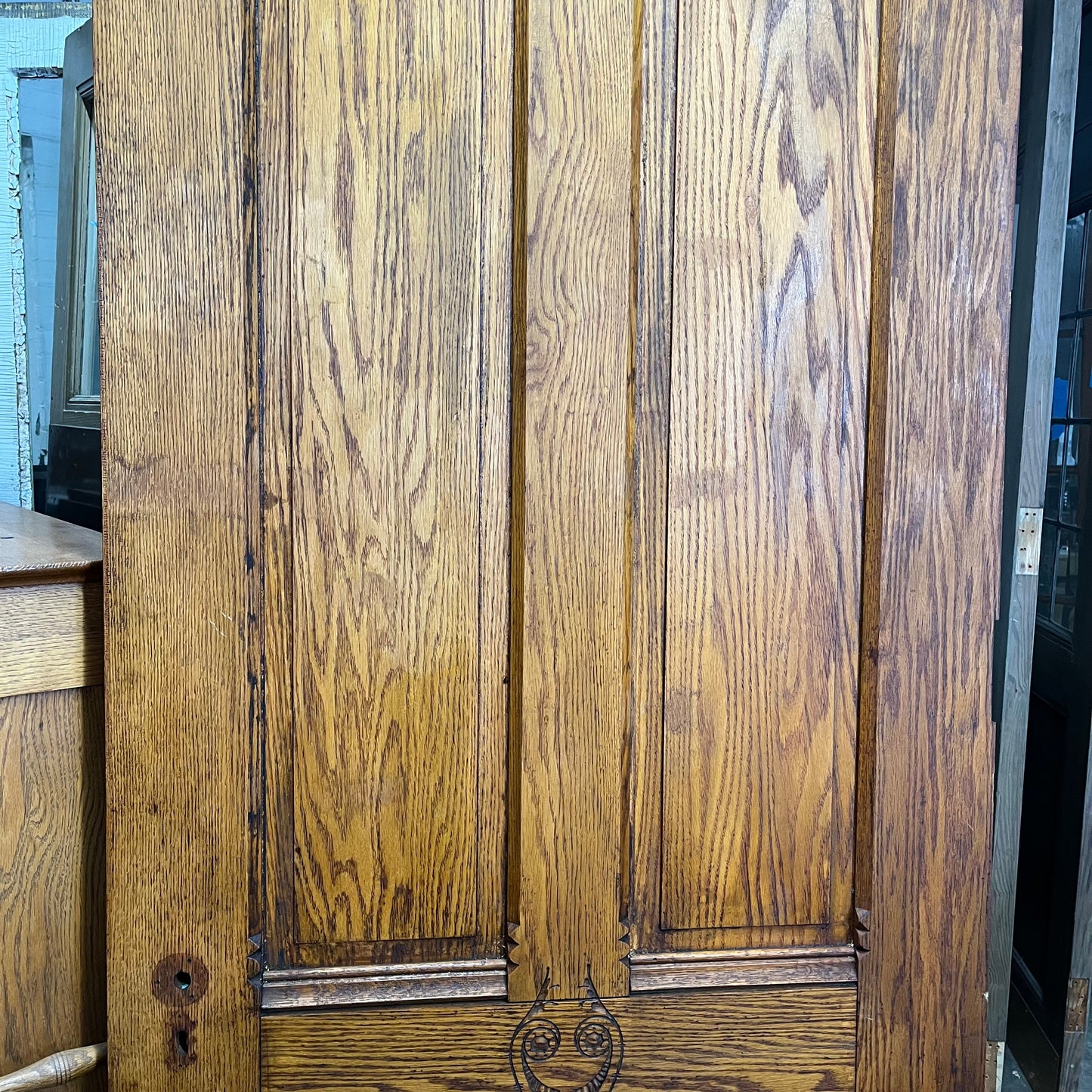 Solid Oak Antique Victorian Door