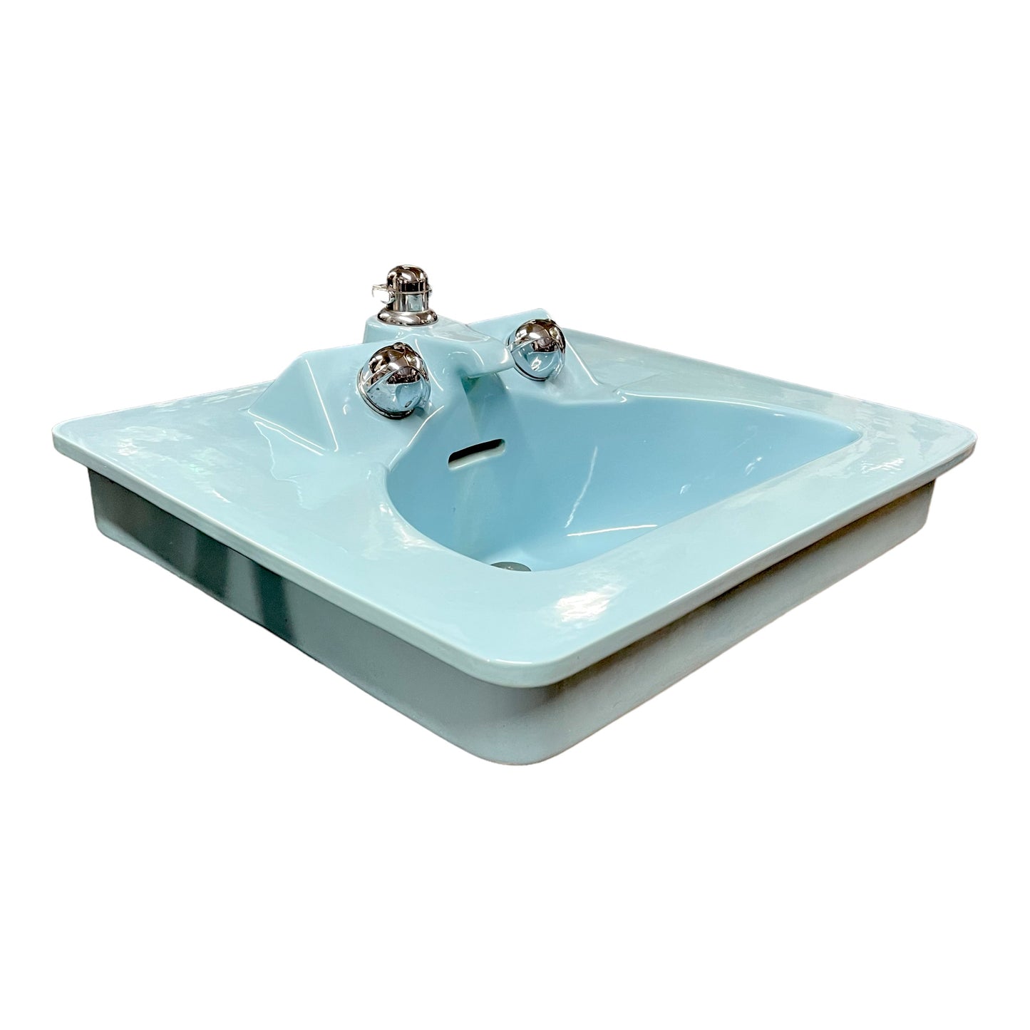 Vintage Baby Blue Crane Marcia Drop-In Sink