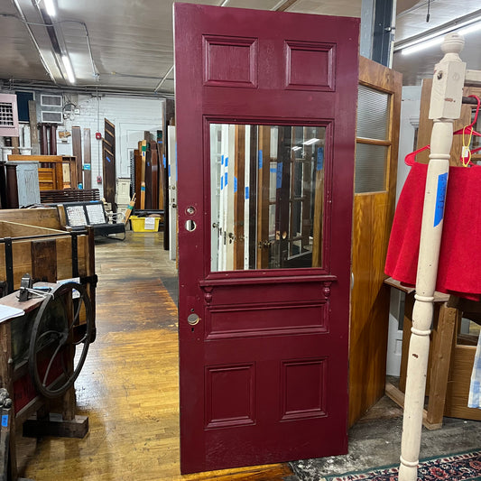 Antique Exterior Door With Half Glass