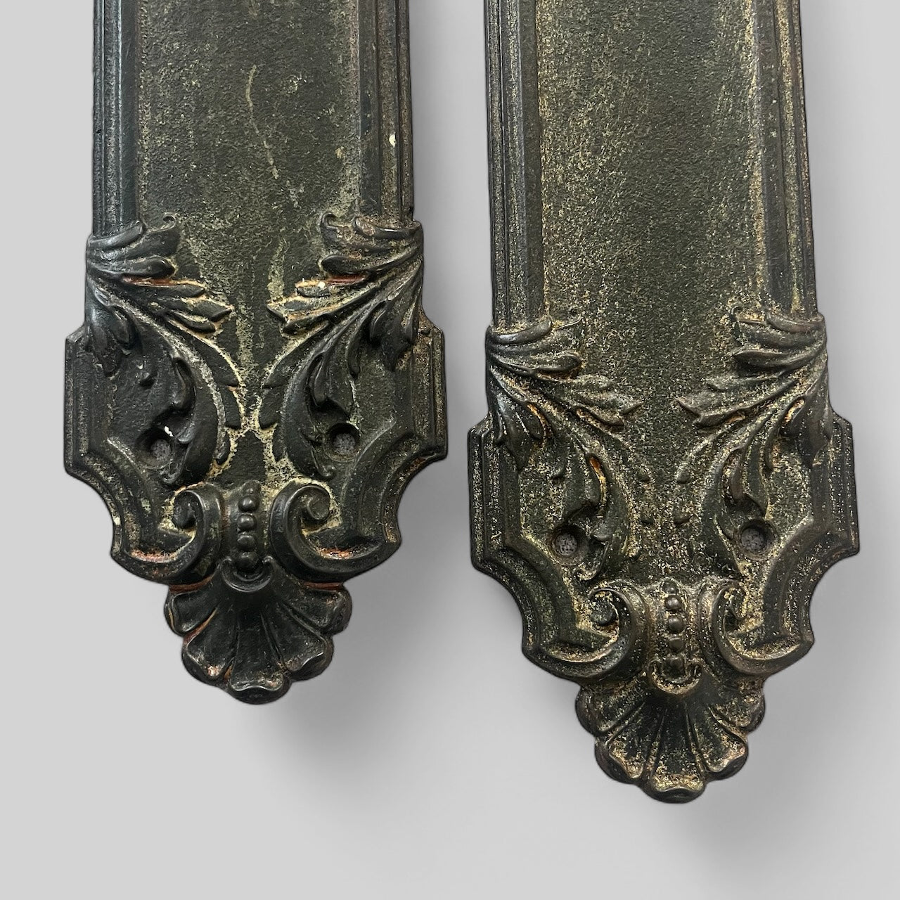 Pair of Antique Cast Iron Push Plates