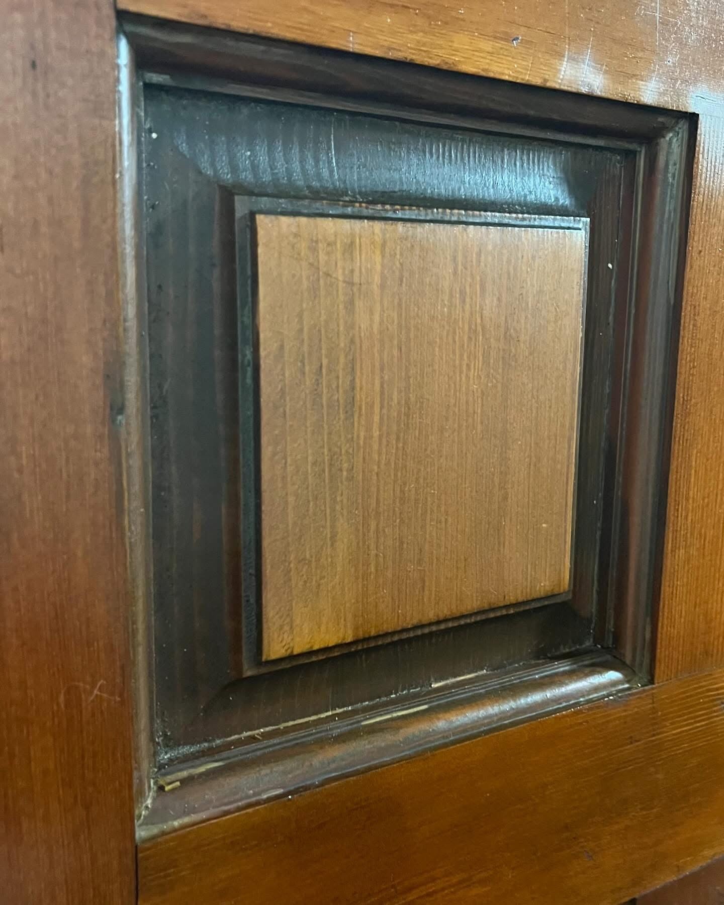 21 Panel Mid-Century Solid Fir/Pine Exterior Door