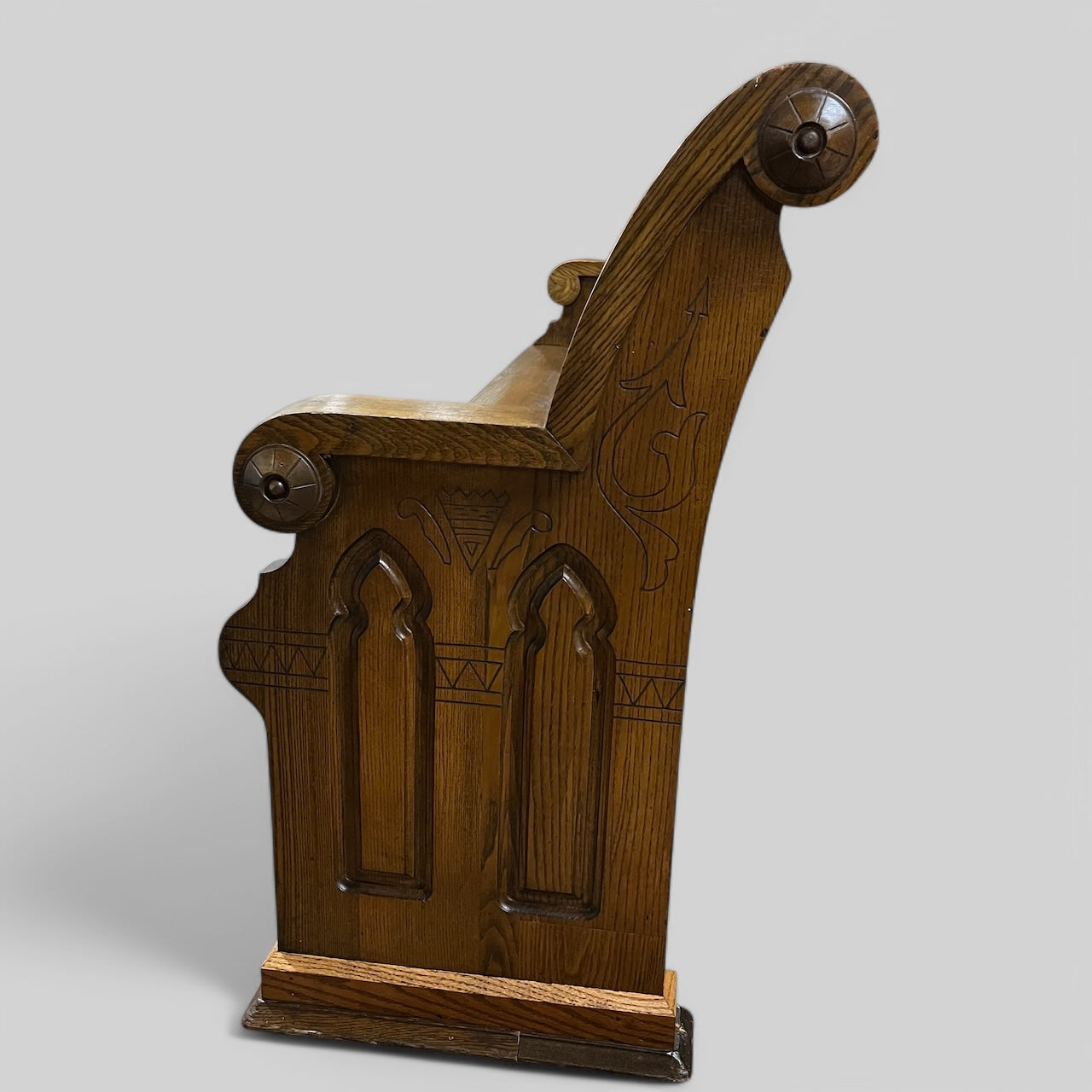 Custom Bench Made From An 1890s Oak Church Pew