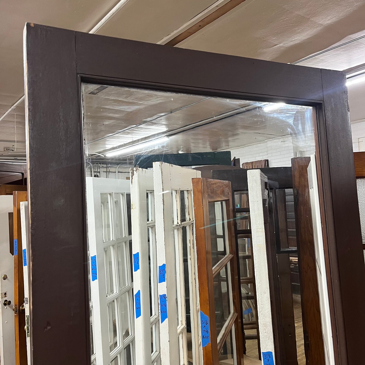 Antique Exterior Door With Half Glass