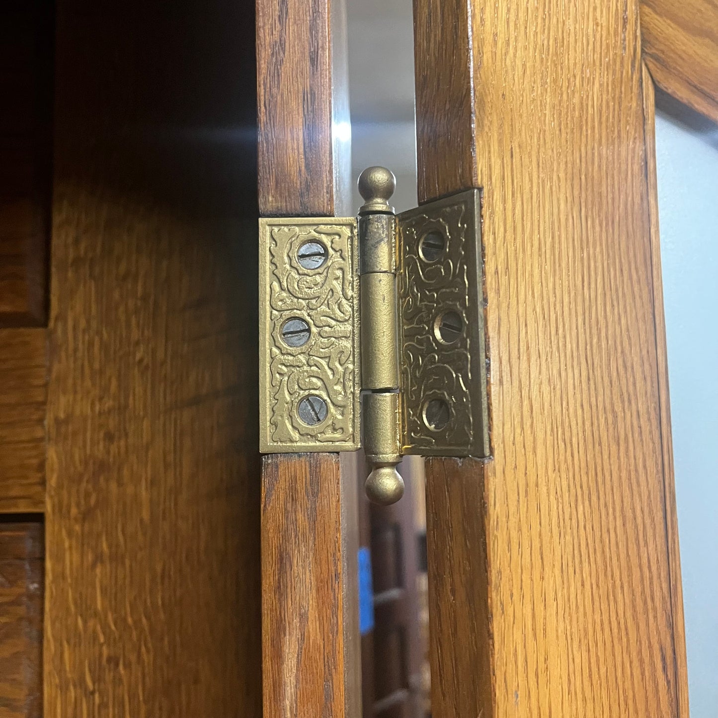 Antique Early 1900s Oak Telephone Booth