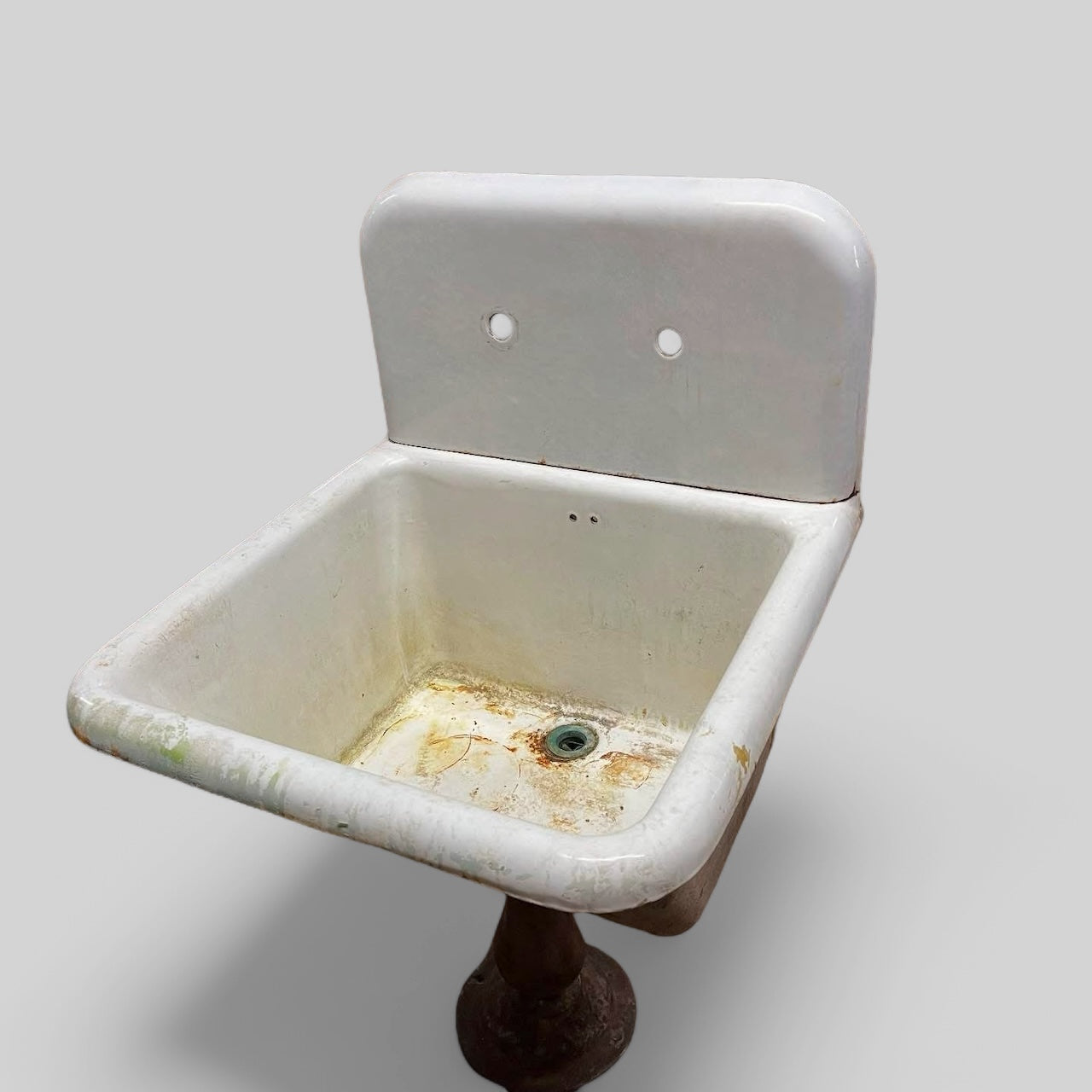 Antique Kohler Porcelain Enameled Cast Iron Pedestal Sink