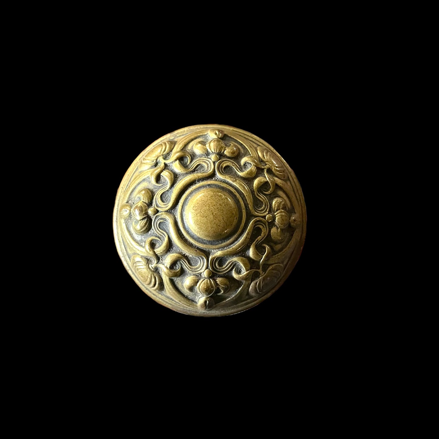 Antique Yale & Towne Olympian Art Nouveau Brass Door Knob c. 1905