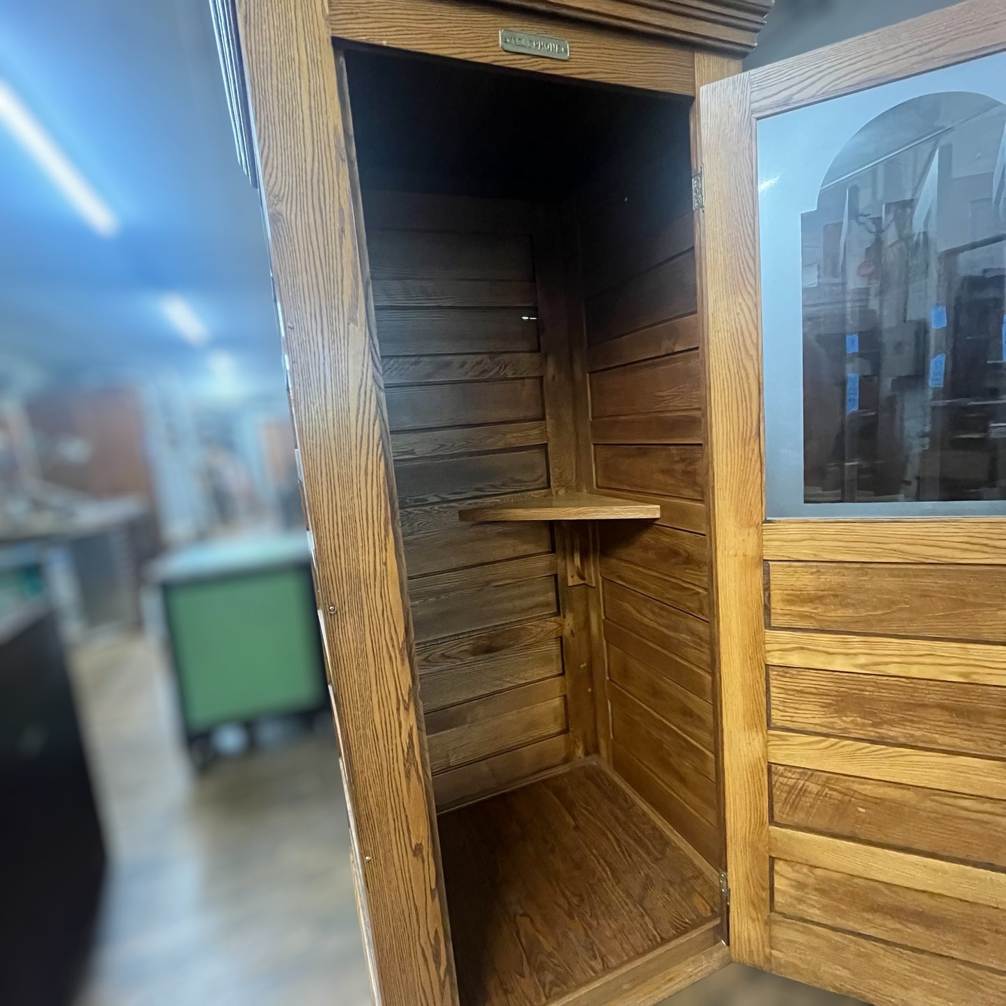 Antique Early 1900s Oak Telephone Booth