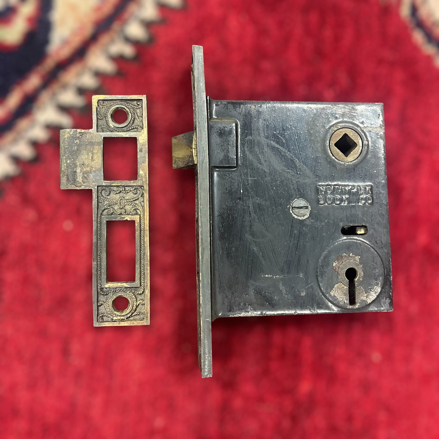 Antique Cast Bronze J. Lochner | Norwalk Door Hardware Set