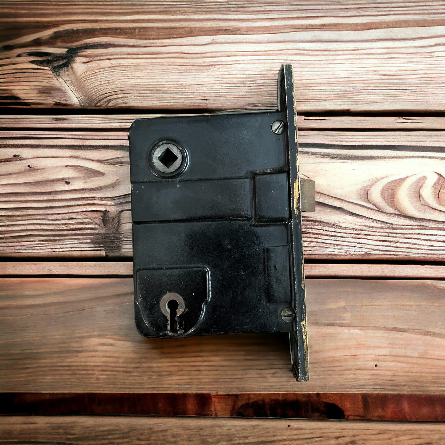 Antique Oversized Sargent Brass Front Interior Mortise Lock (#5629)