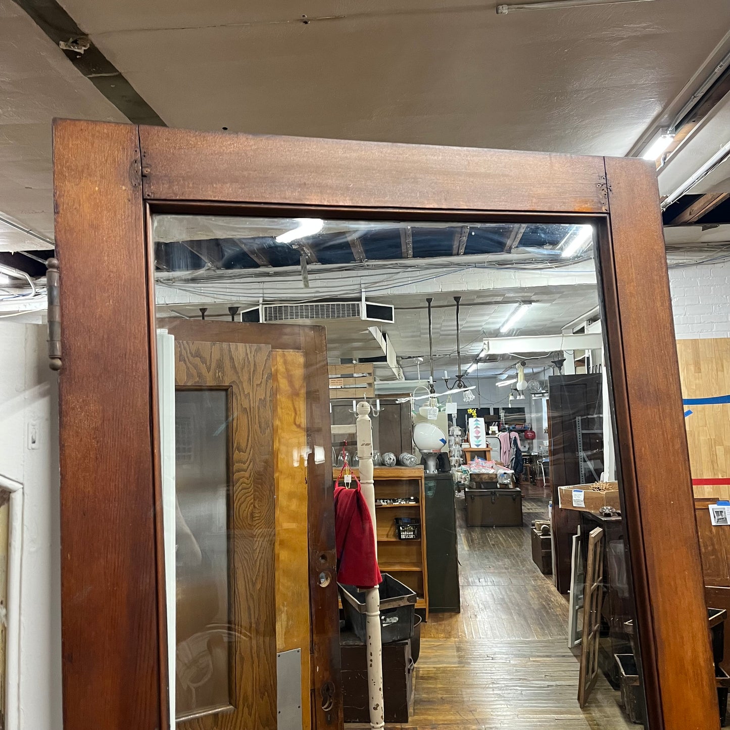 Antique Exterior Door With Half Glass