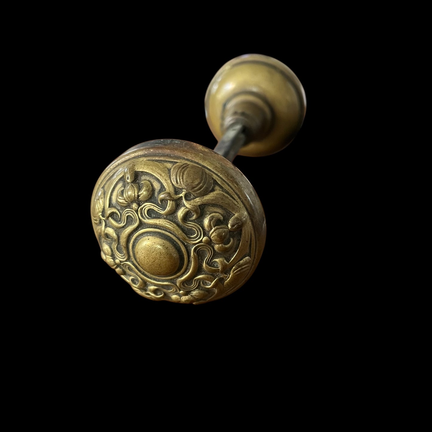 Antique Yale & Towne Olympian Art Nouveau Brass Door Knob c. 1905