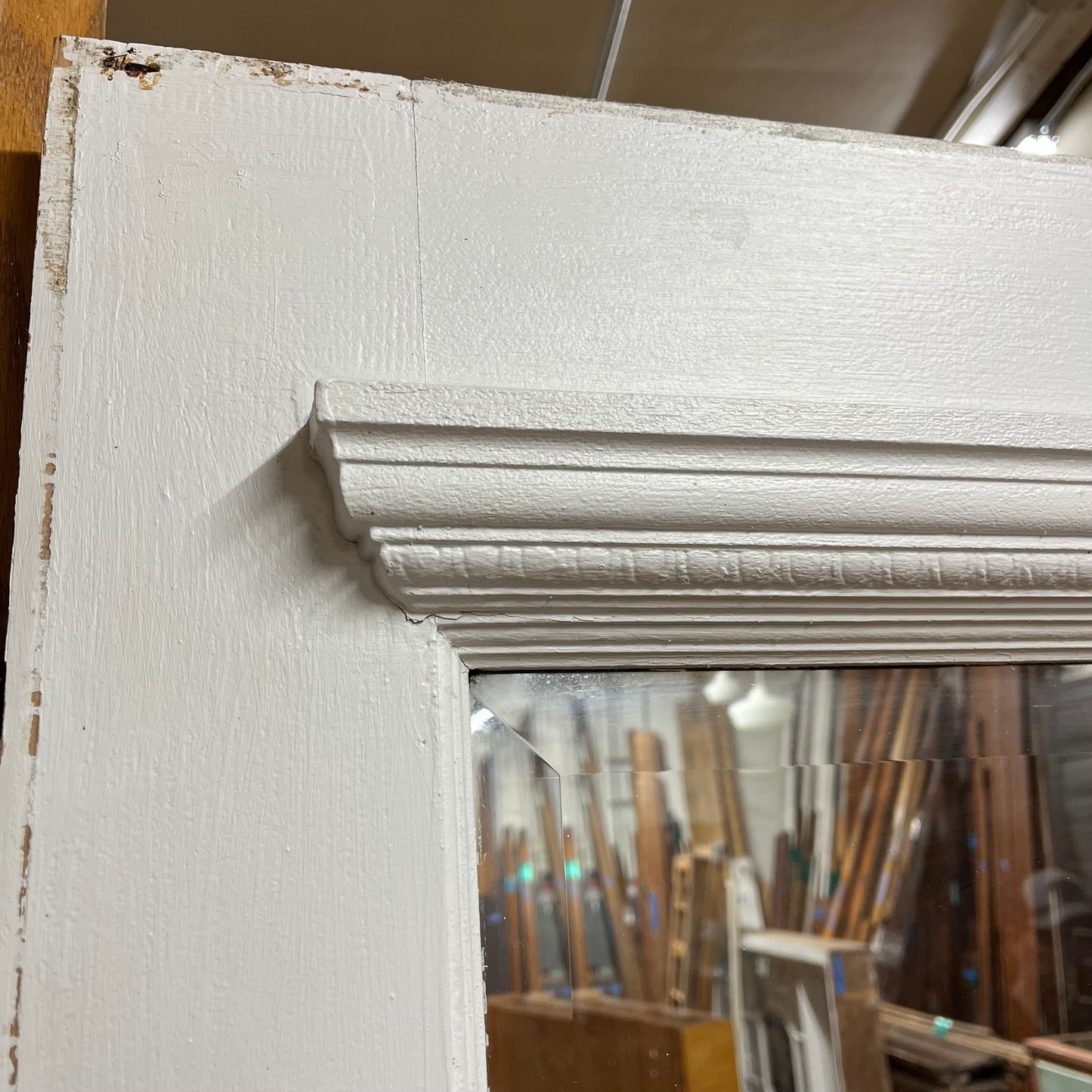 Antique Door With Original Thick Beveled Glass
