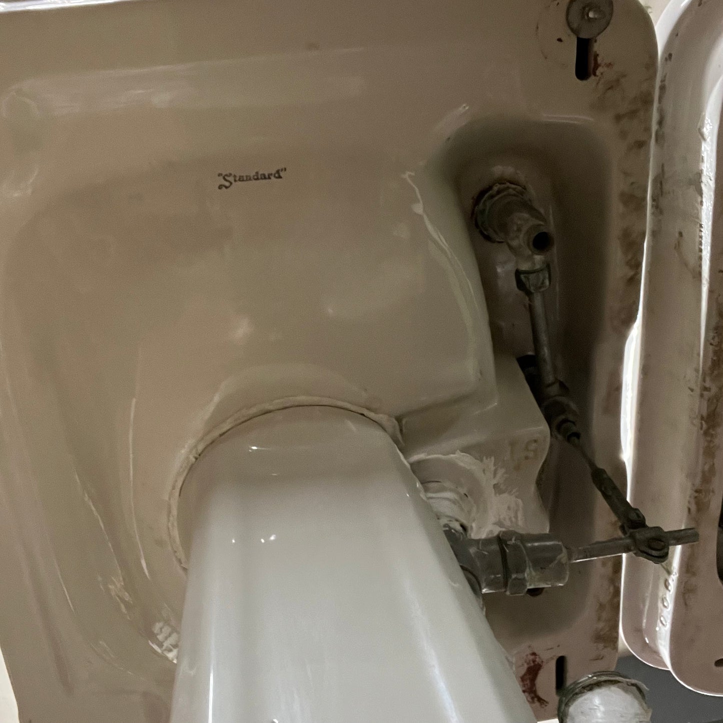 Antique 1920s “Standard” Porcelain Pedestal Sink