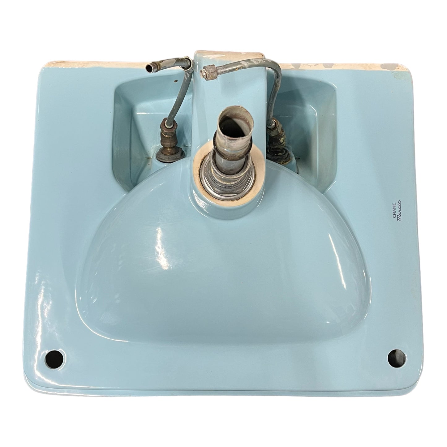 Vintage Baby Blue Crane Marcia Drop-In Sink