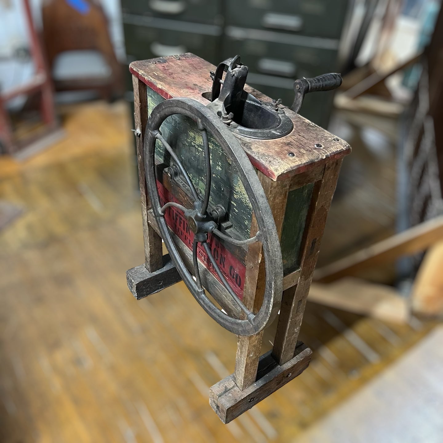 Antique Field Corn Sheller Made By Tiffin Wagon Co.