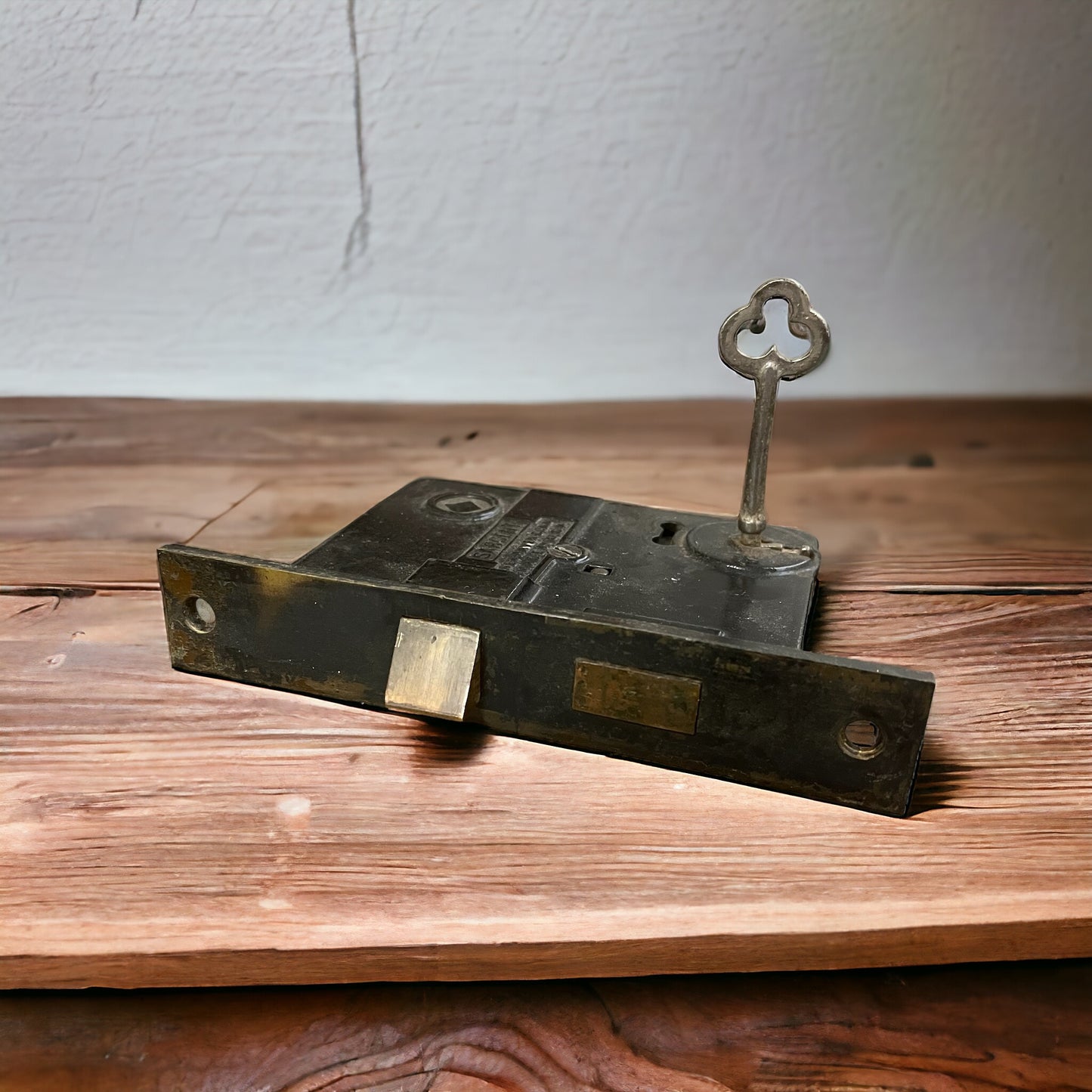 Antique Oversized Sargent Brass Front Interior Mortise Lock with Working Skeleton Key (#5629)