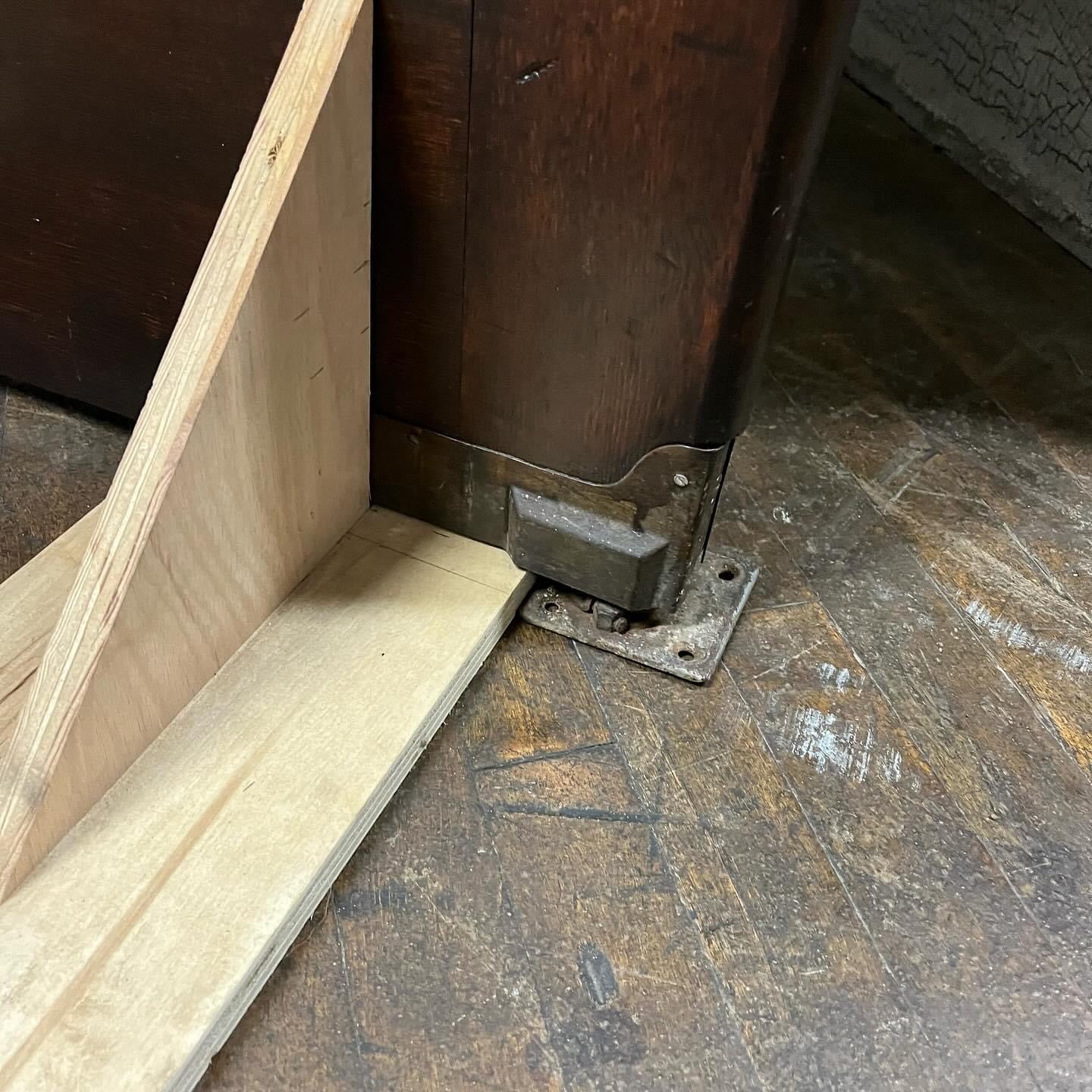 Antique Double Swing Doors with Original Thick Beveled Glass - Includes Frame