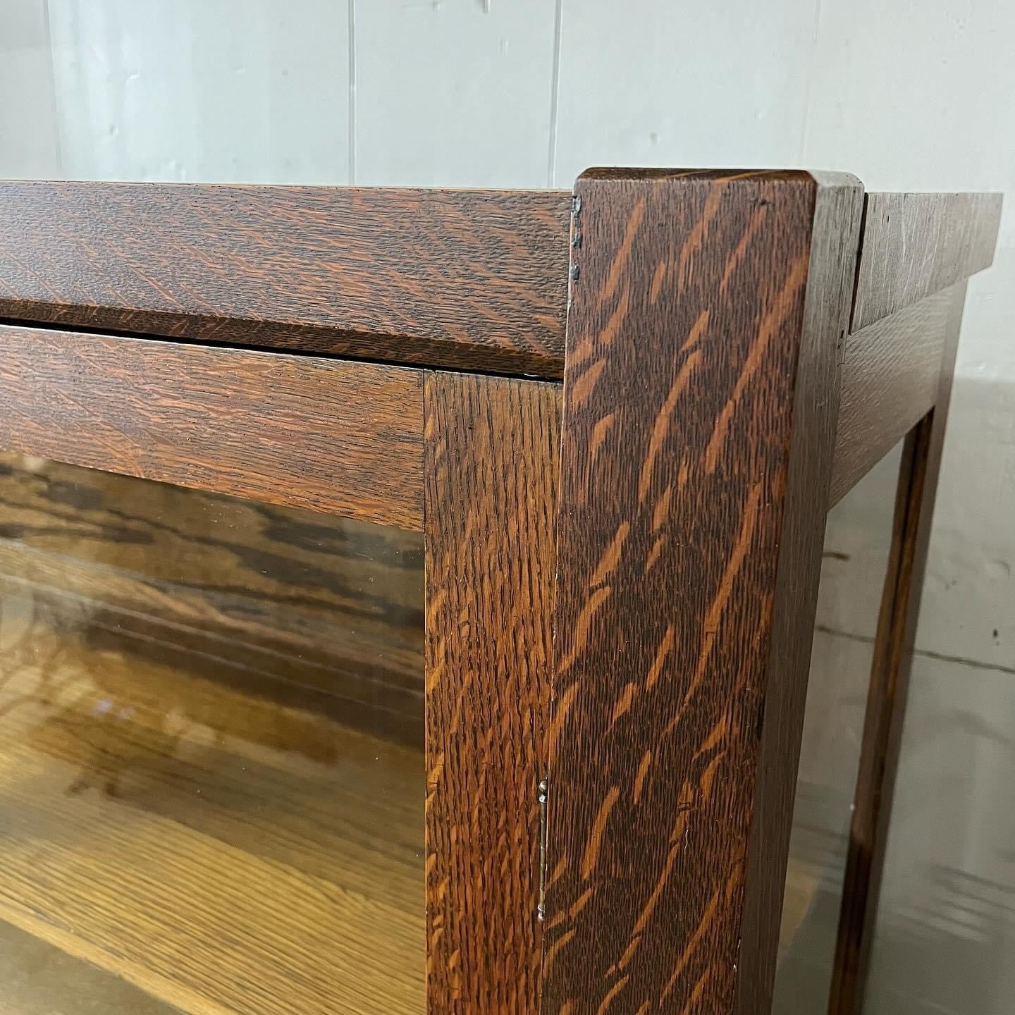 Antique Quarter Sawn Oak Curio Cabinet