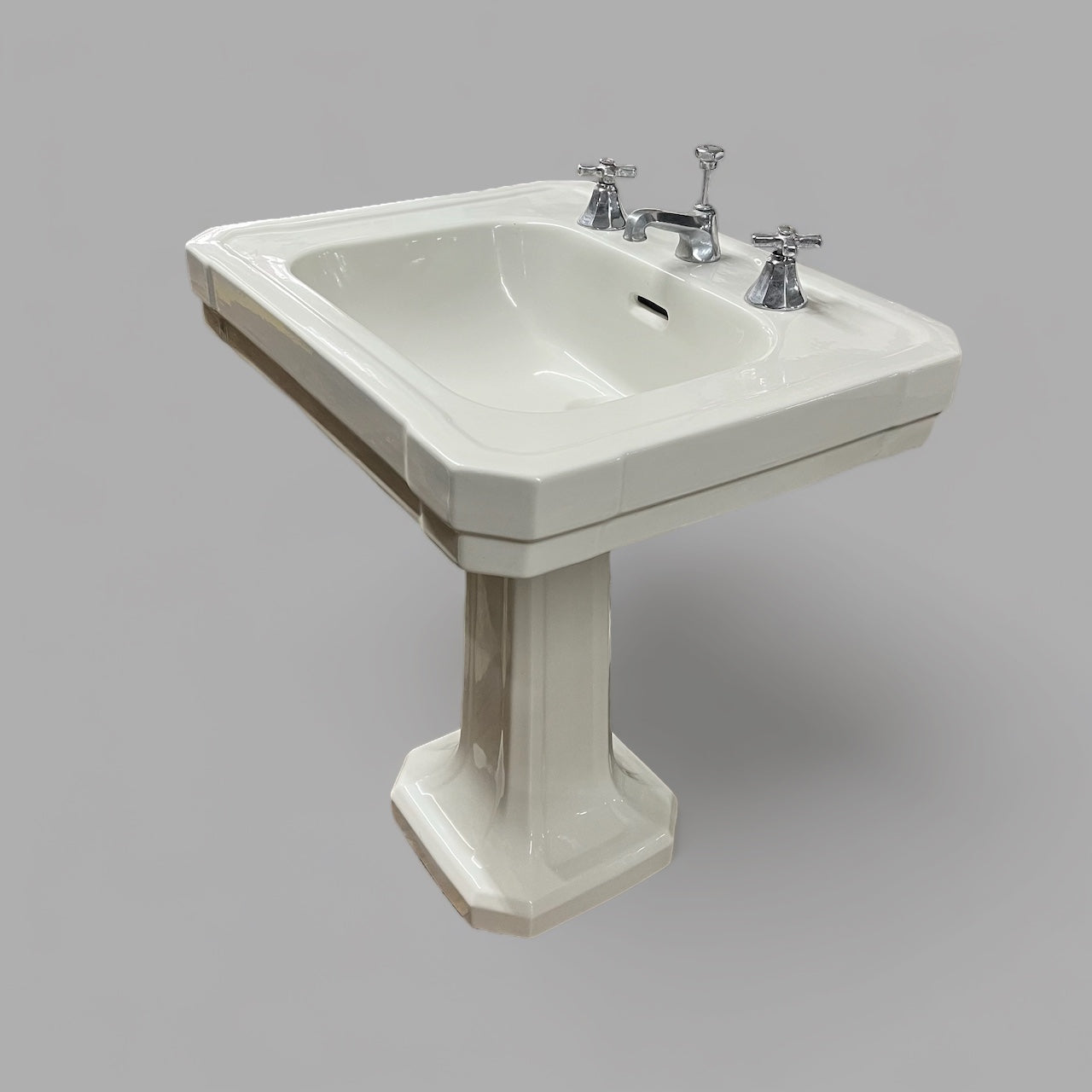 Antique 1920s “Standard” Porcelain Pedestal Sink