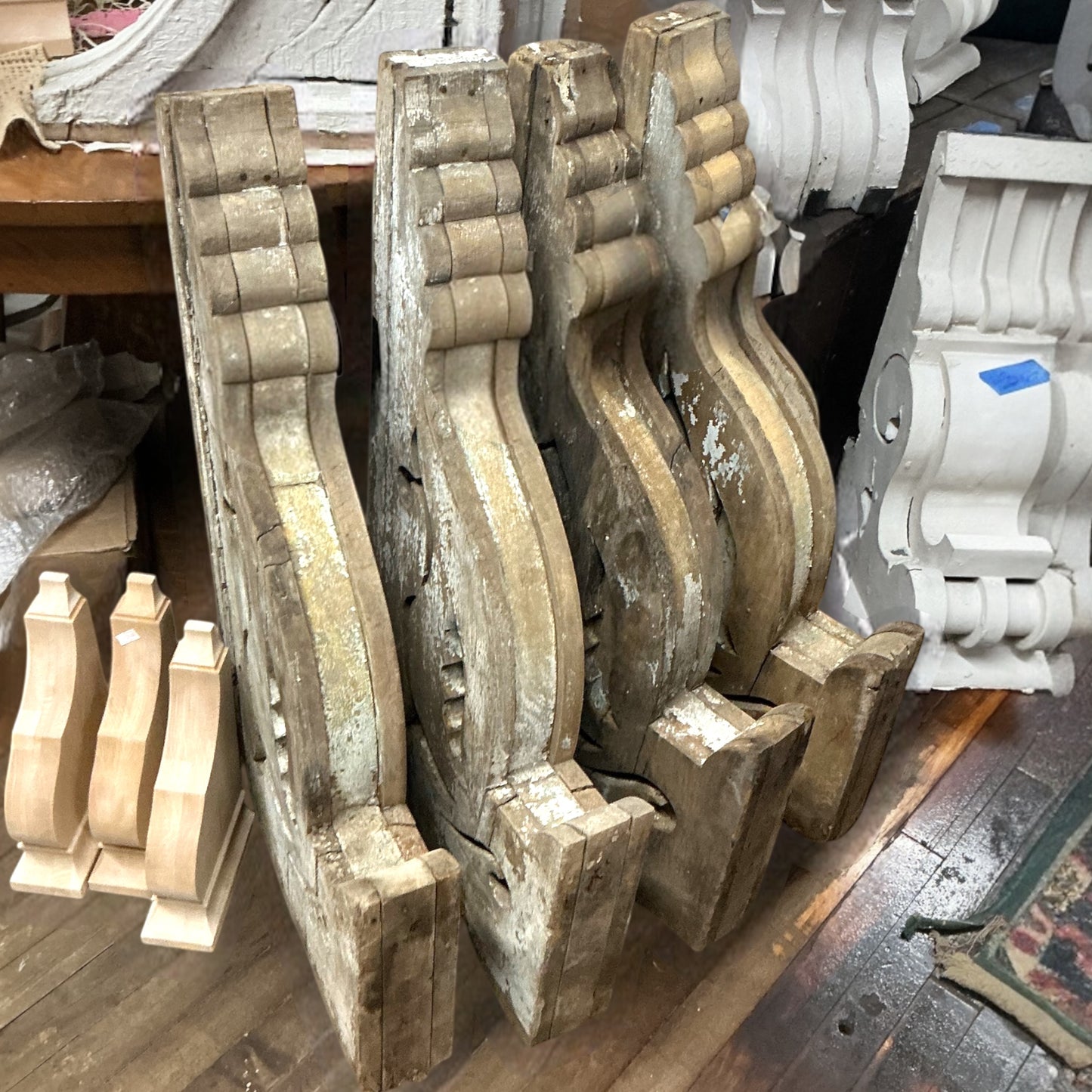 Antique Wooden Corbel