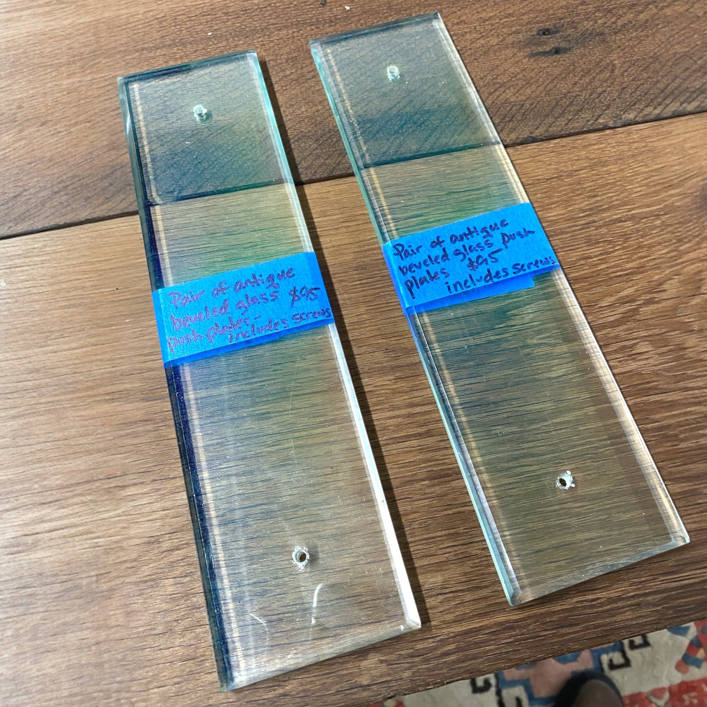 Beveled Glass Push Plates