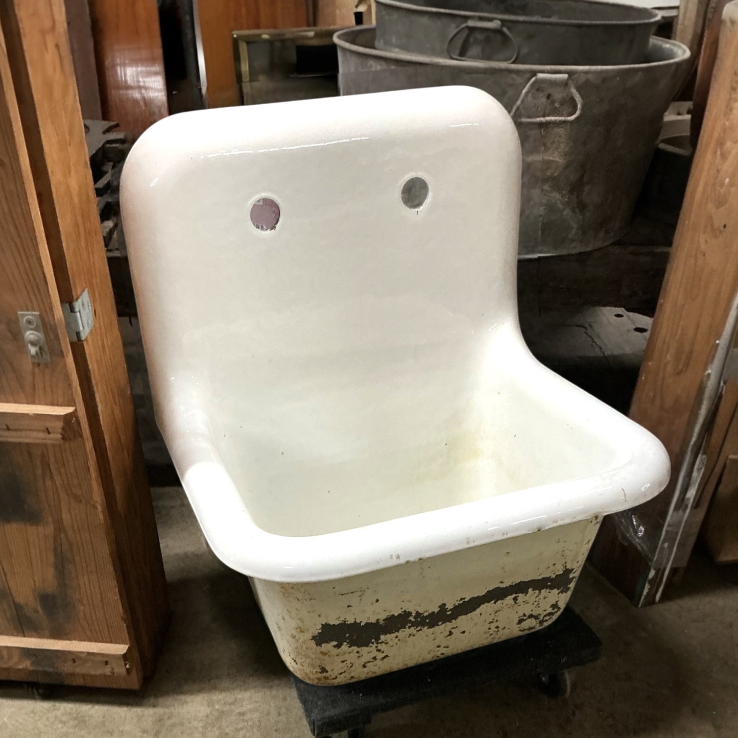Vintage Cast-Iron Utility Sink