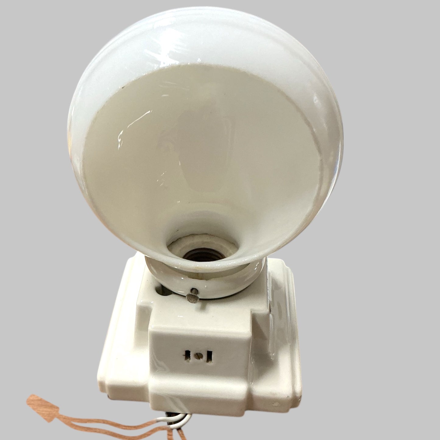 Antique Porecelain Art Deco Bath Sconce