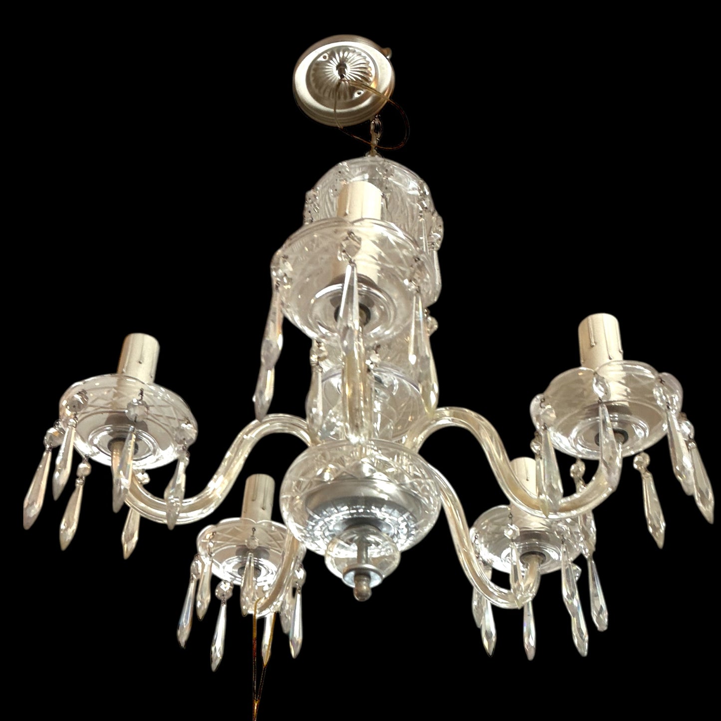 Antique Victorian Crystal Chandelier