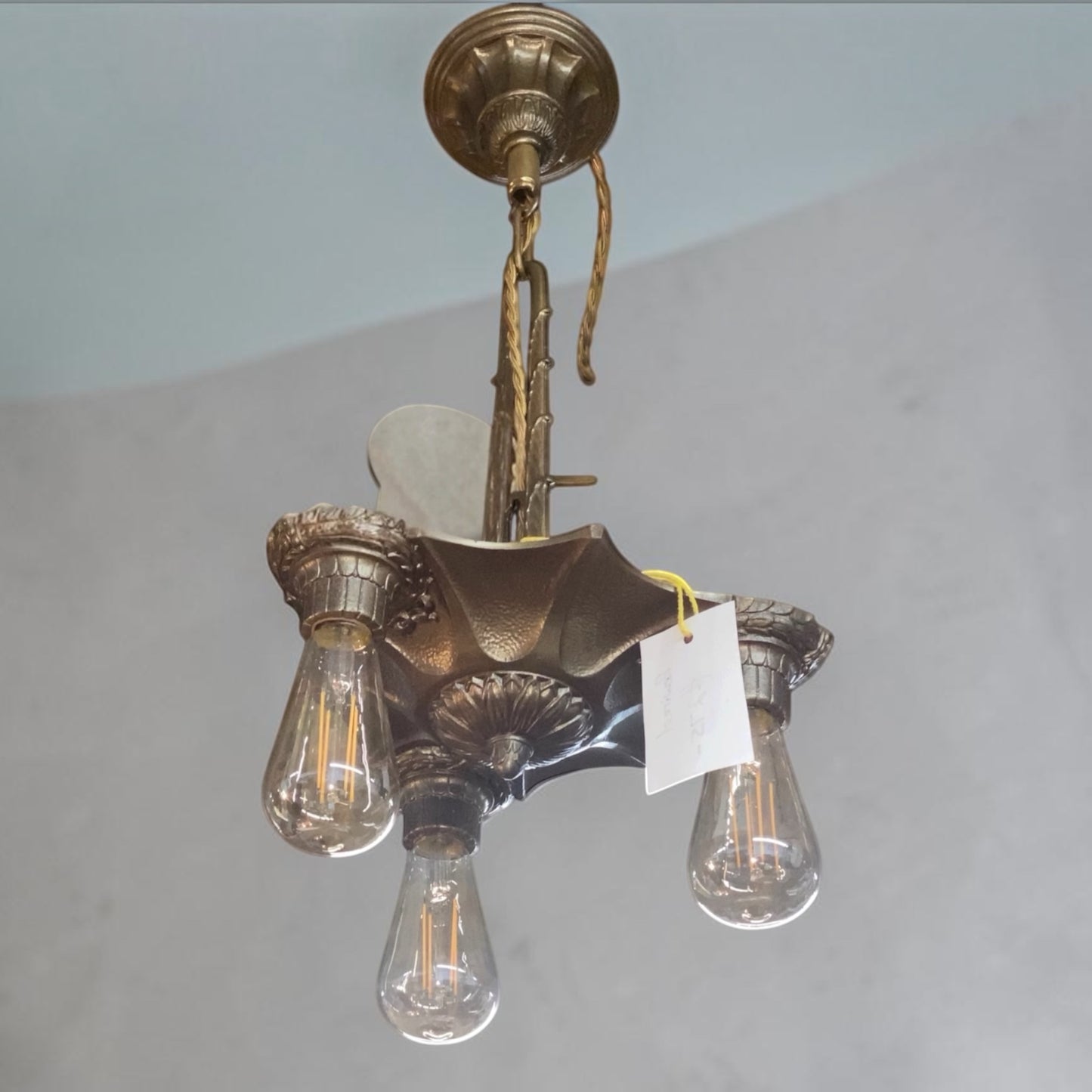 Antique Art Deco Ceiling Fixture(Rewired)