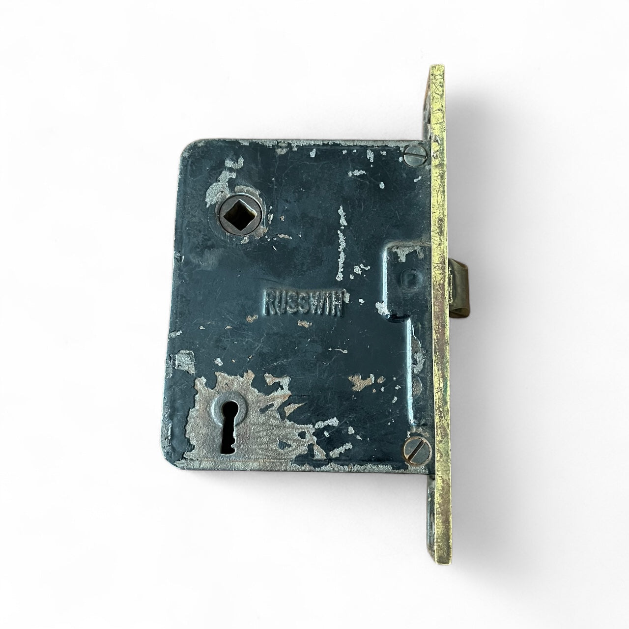 Antique Russwin Entry Door Mortise Lock #0122 With Functioning Skeleton Key