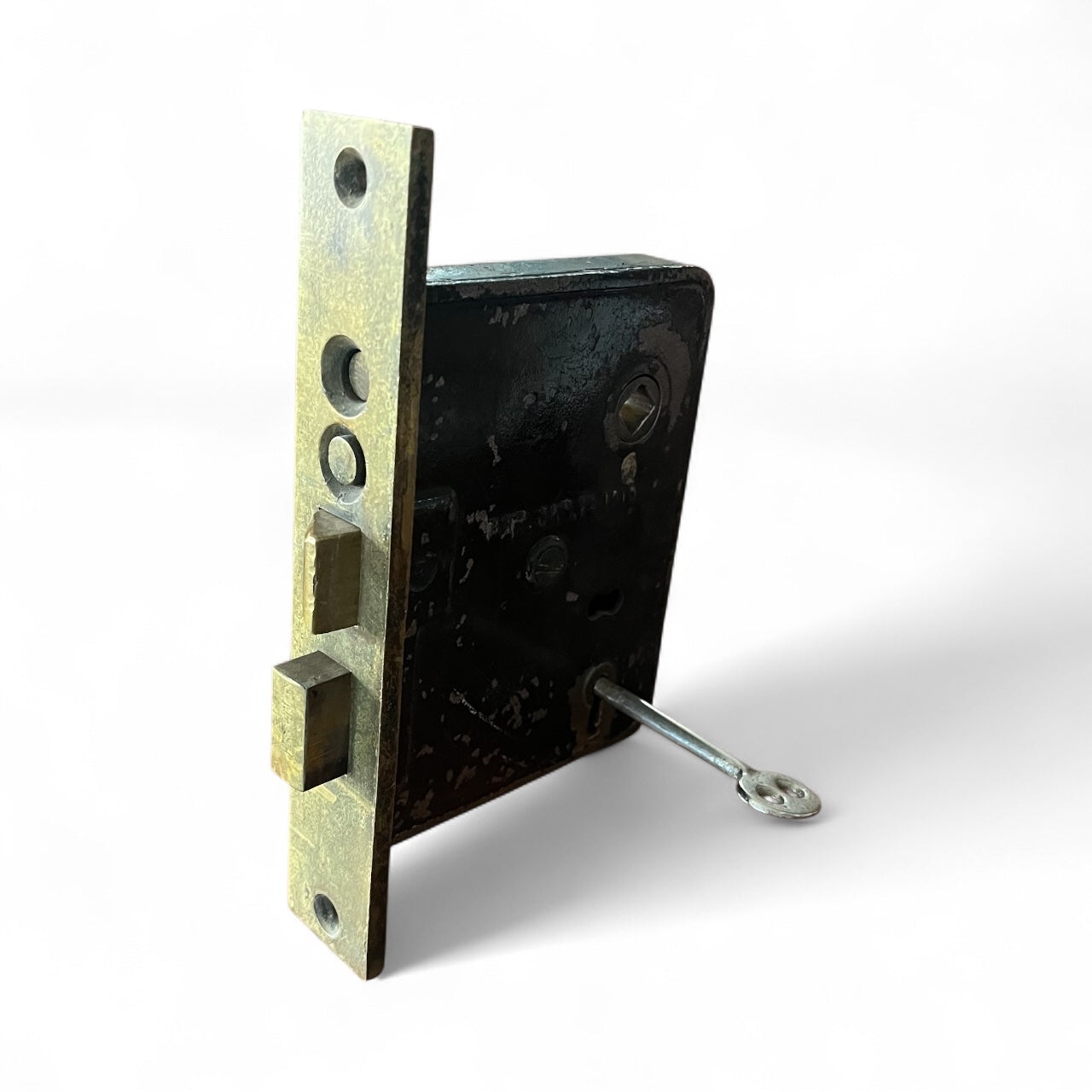 Antique Russwin Entry Door Mortise Lock #0122 With Functioning Skeleton Key