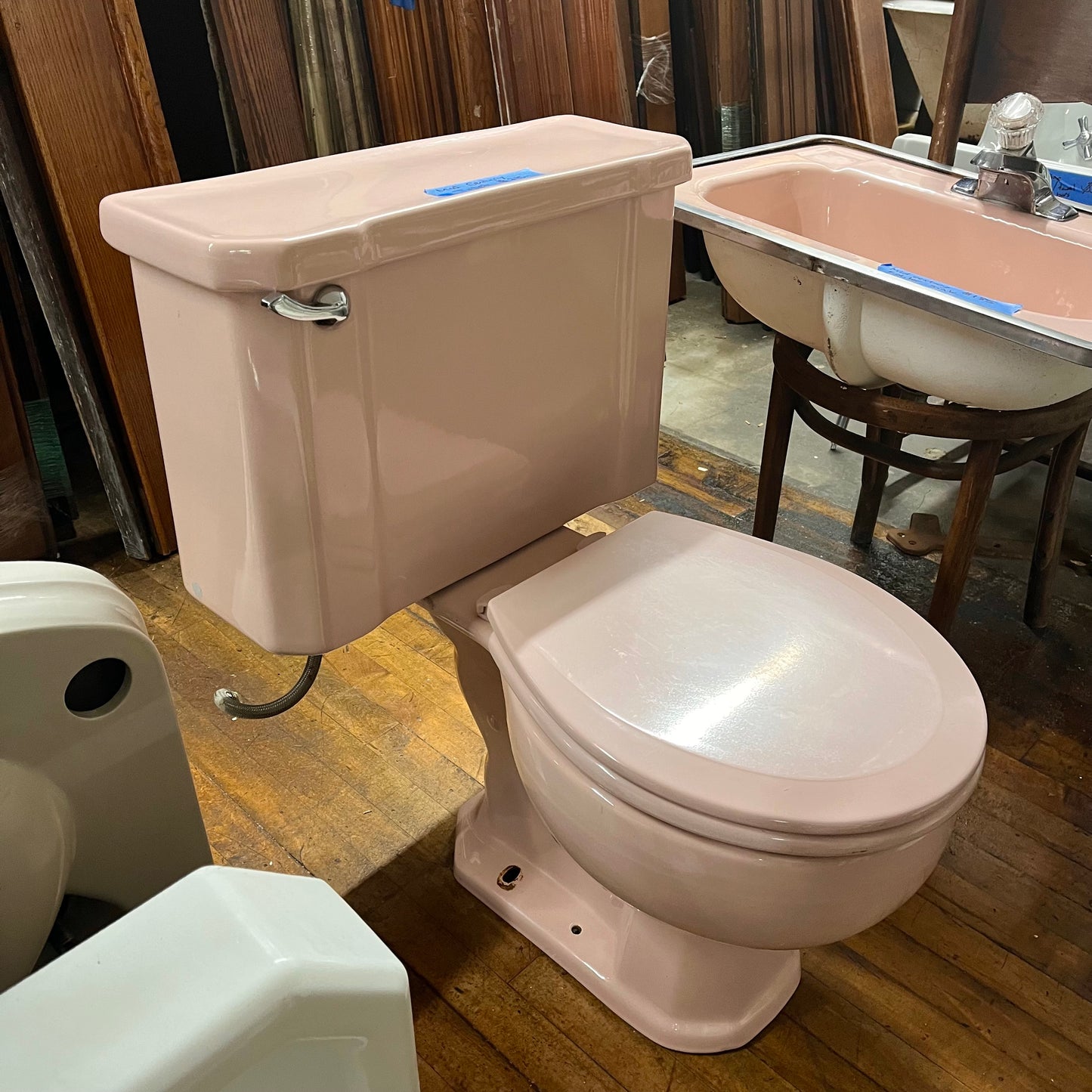 Vintage Mid Century Pink Toilet