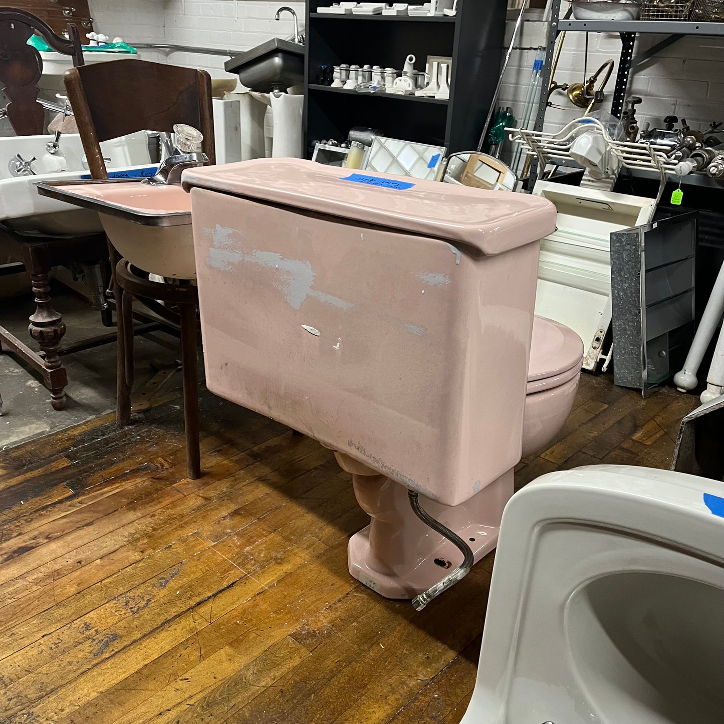 Vintage Mid Century Pink Toilet