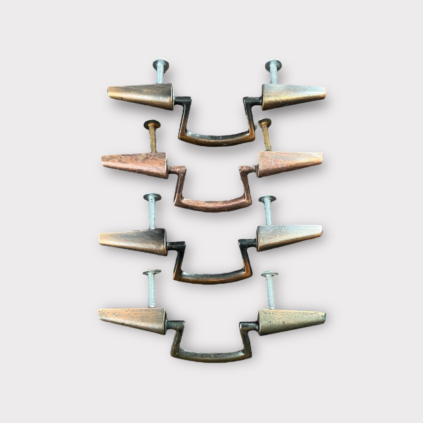 12 Mid-Century Drawer Pulls With Copper Finish