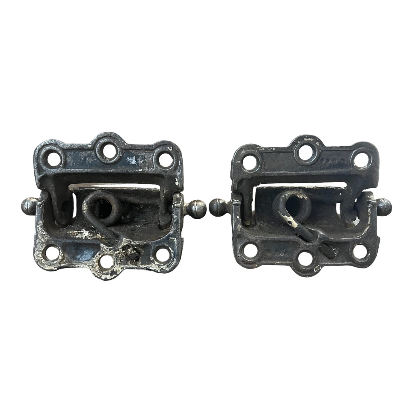 Two Antique "Shelby" Decorative Cast Iron Screen Door Hinges