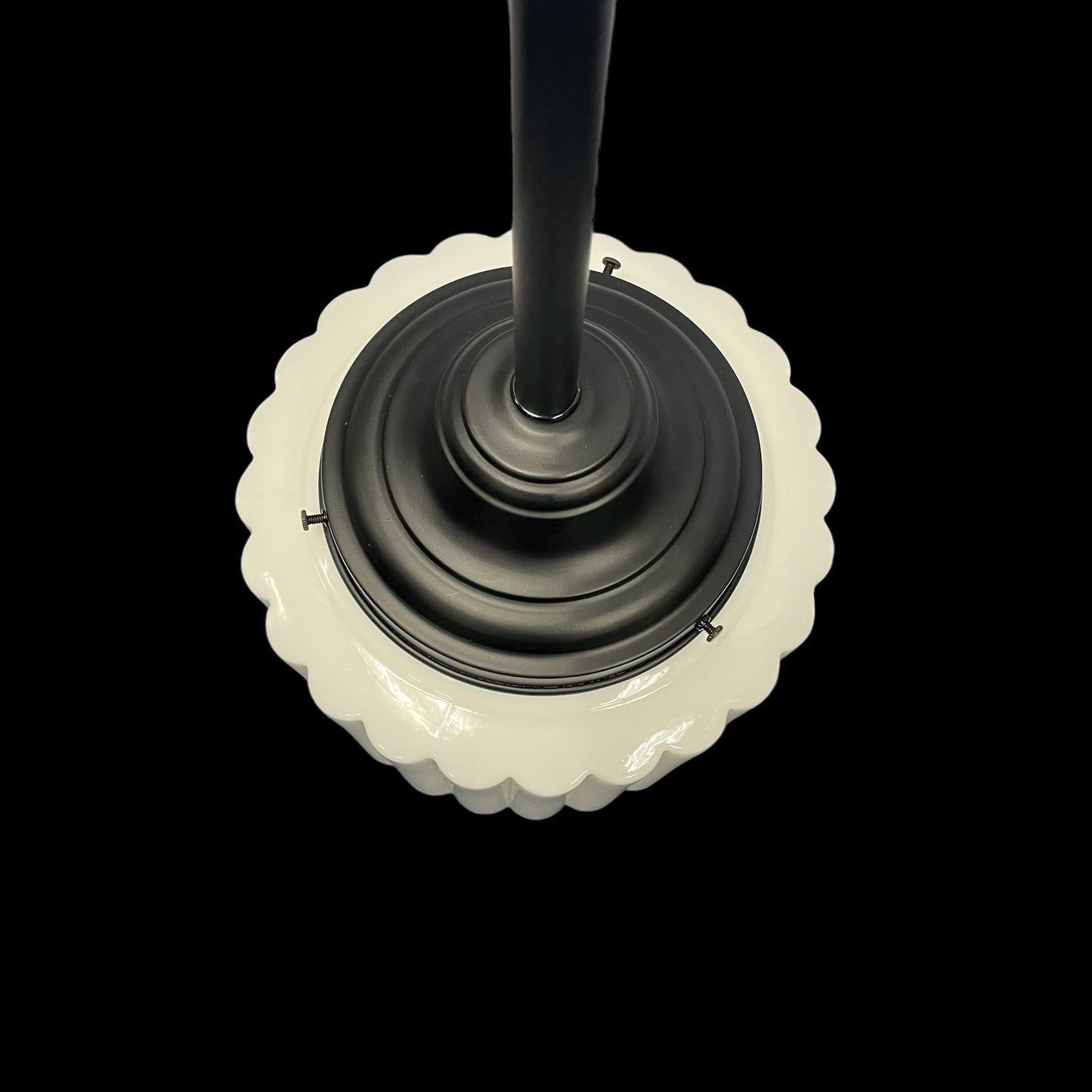 1930s Art Deco Milk Glass Pendant Light