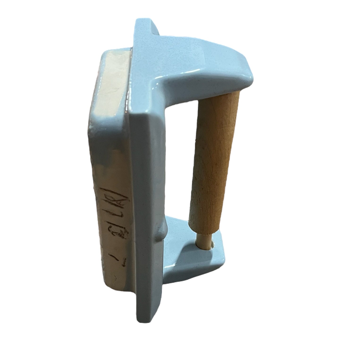 Vintage Blue Ceramic Tile-In Toilet Paper Holder By Fairfacts Co.