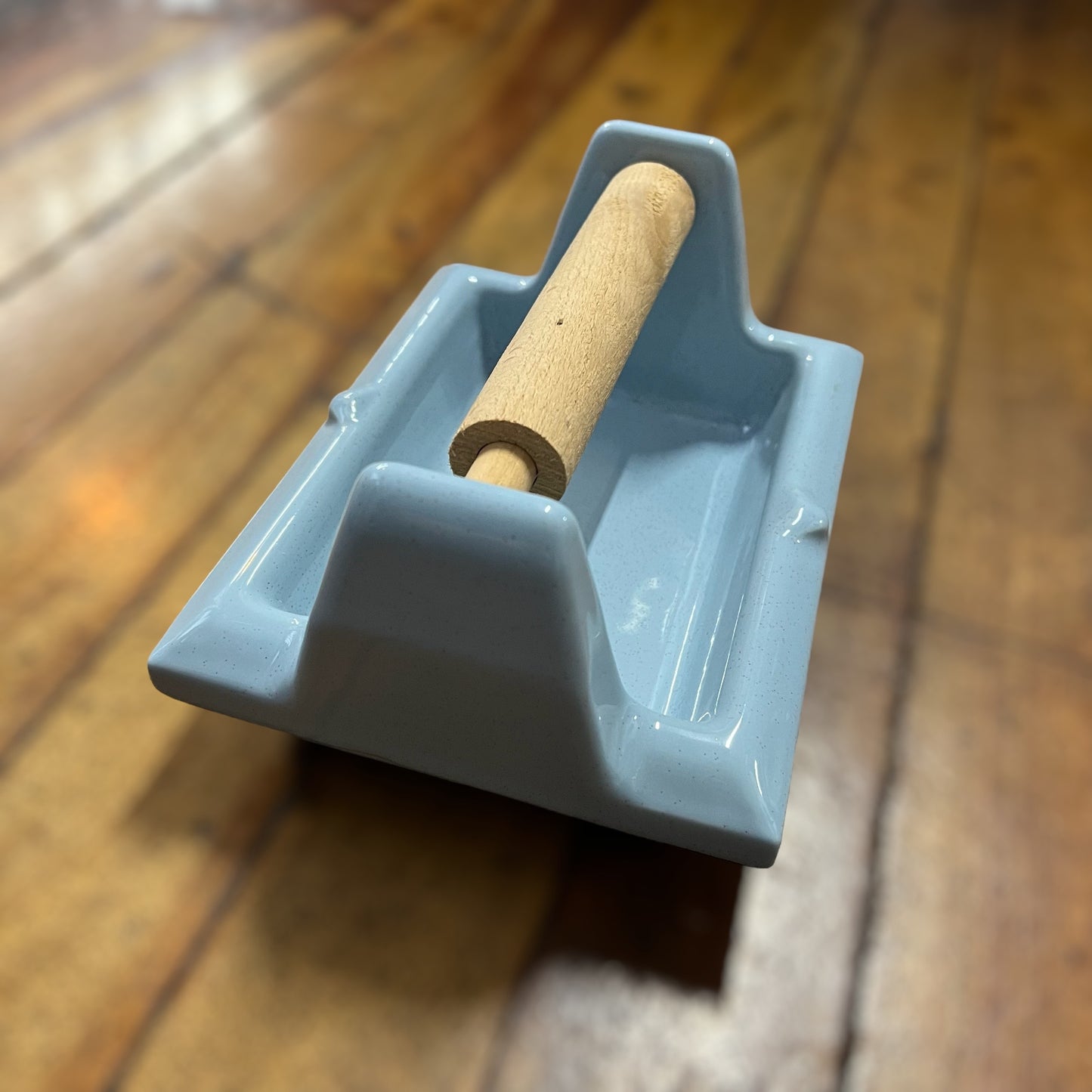 Vintage Blue Ceramic Tile-In Toilet Paper Holder By Fairfacts Co.