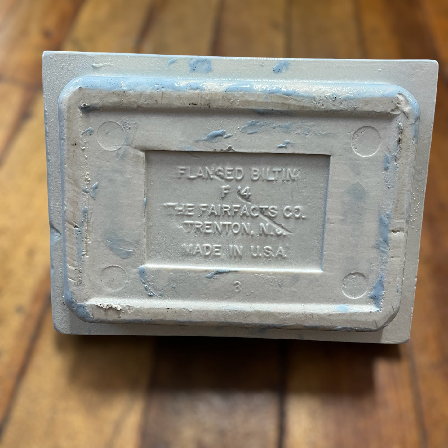 Vintage Blue Ceramic Tile-In Toilet Paper Holder By Fairfacts Co.