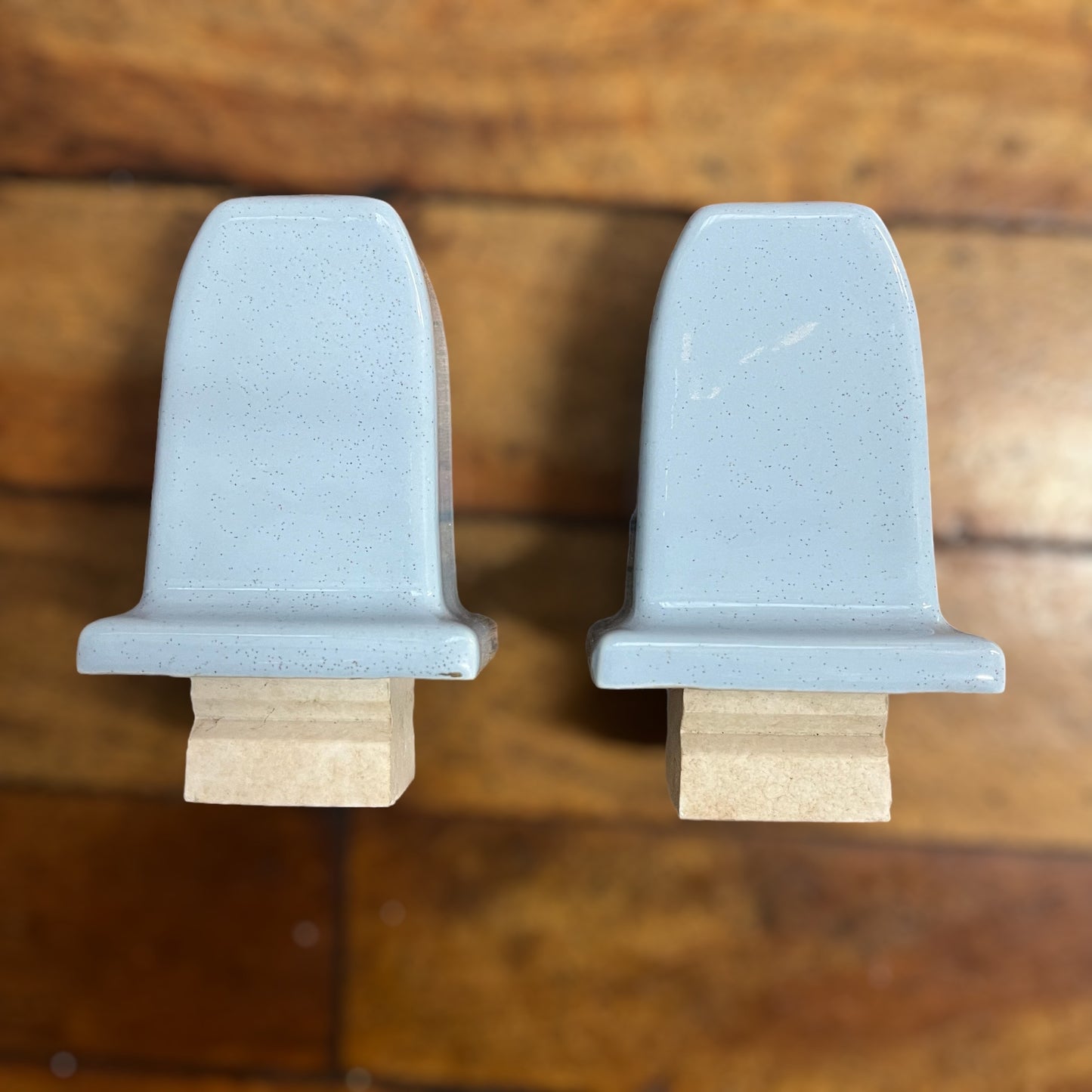 Vintage Blue Tile-In Bathroom Towel Bar Holder Set