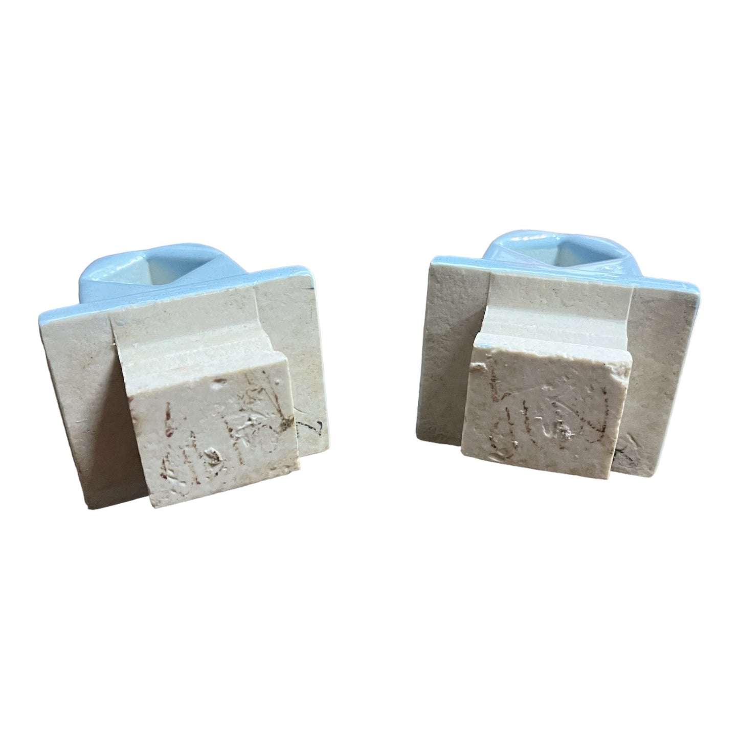 Vintage Blue Tile-In Bathroom Towel Bar Holder Set