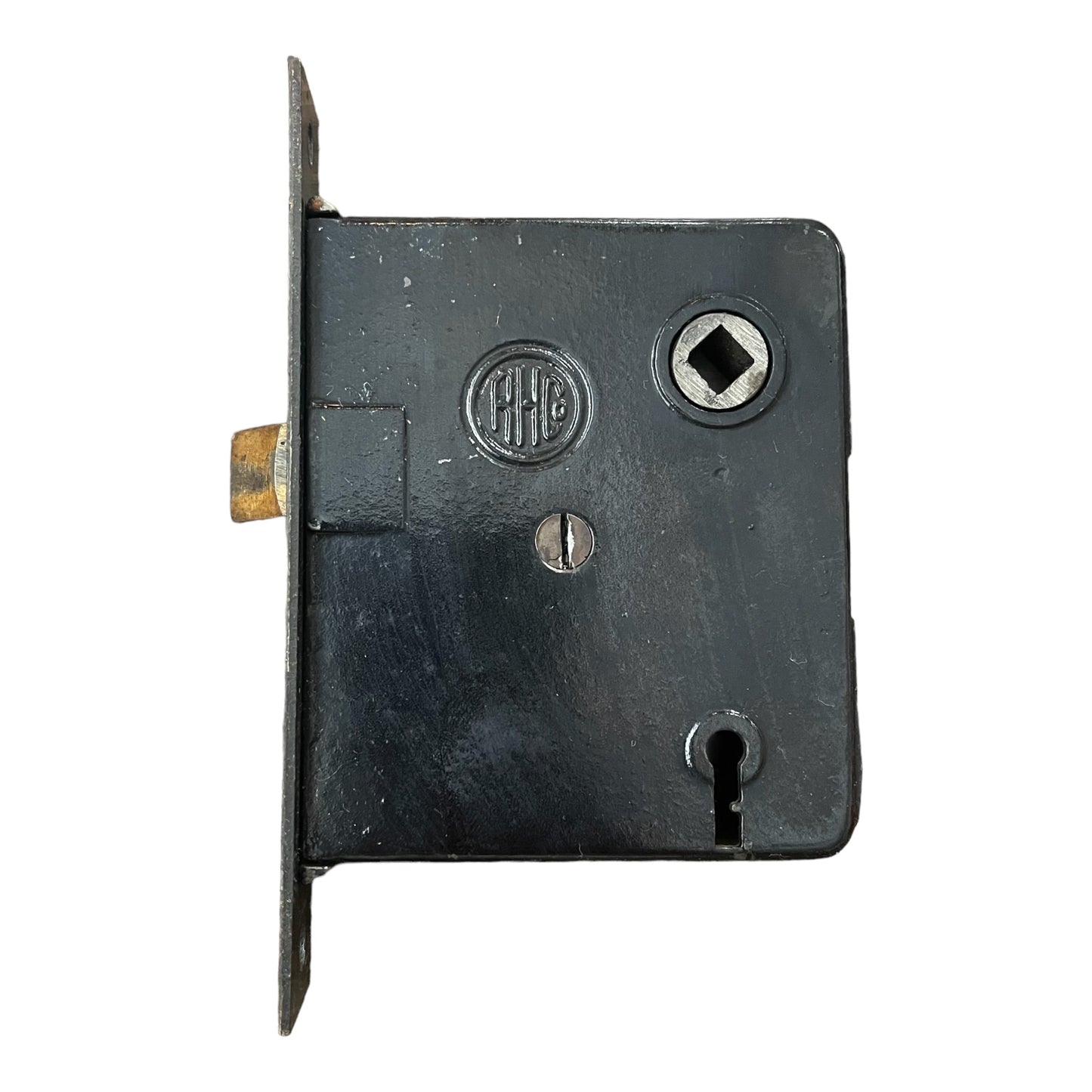 Antique Japanned Reading (RHC) Door Mortise Lock