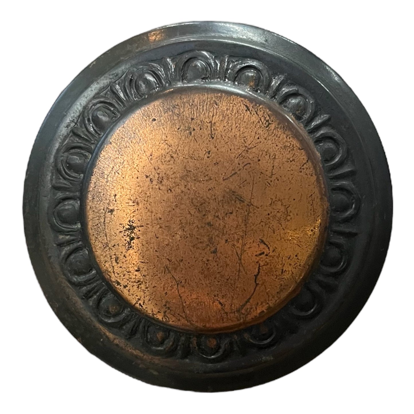 Antique Egg and Dart Steel Door Knob Set