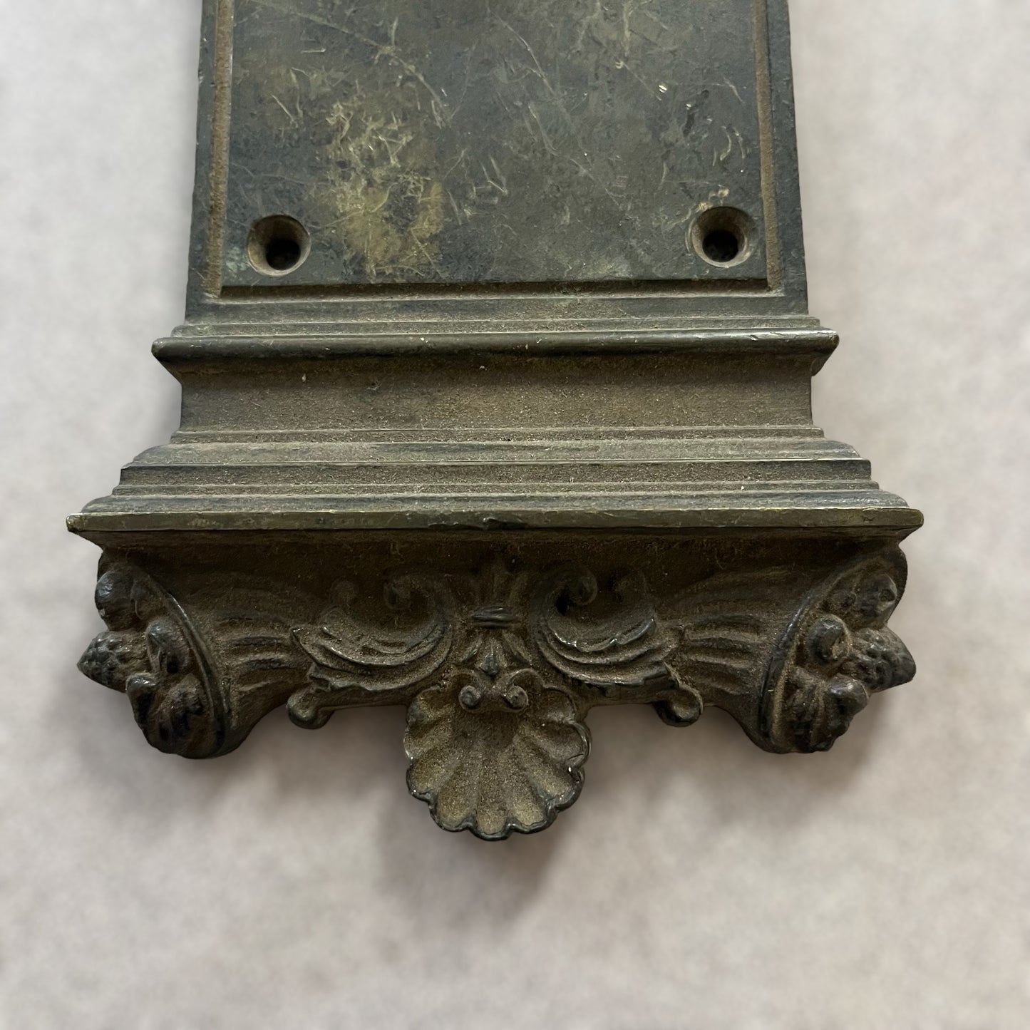 Large Antique Cast Brass Exterior Backplate