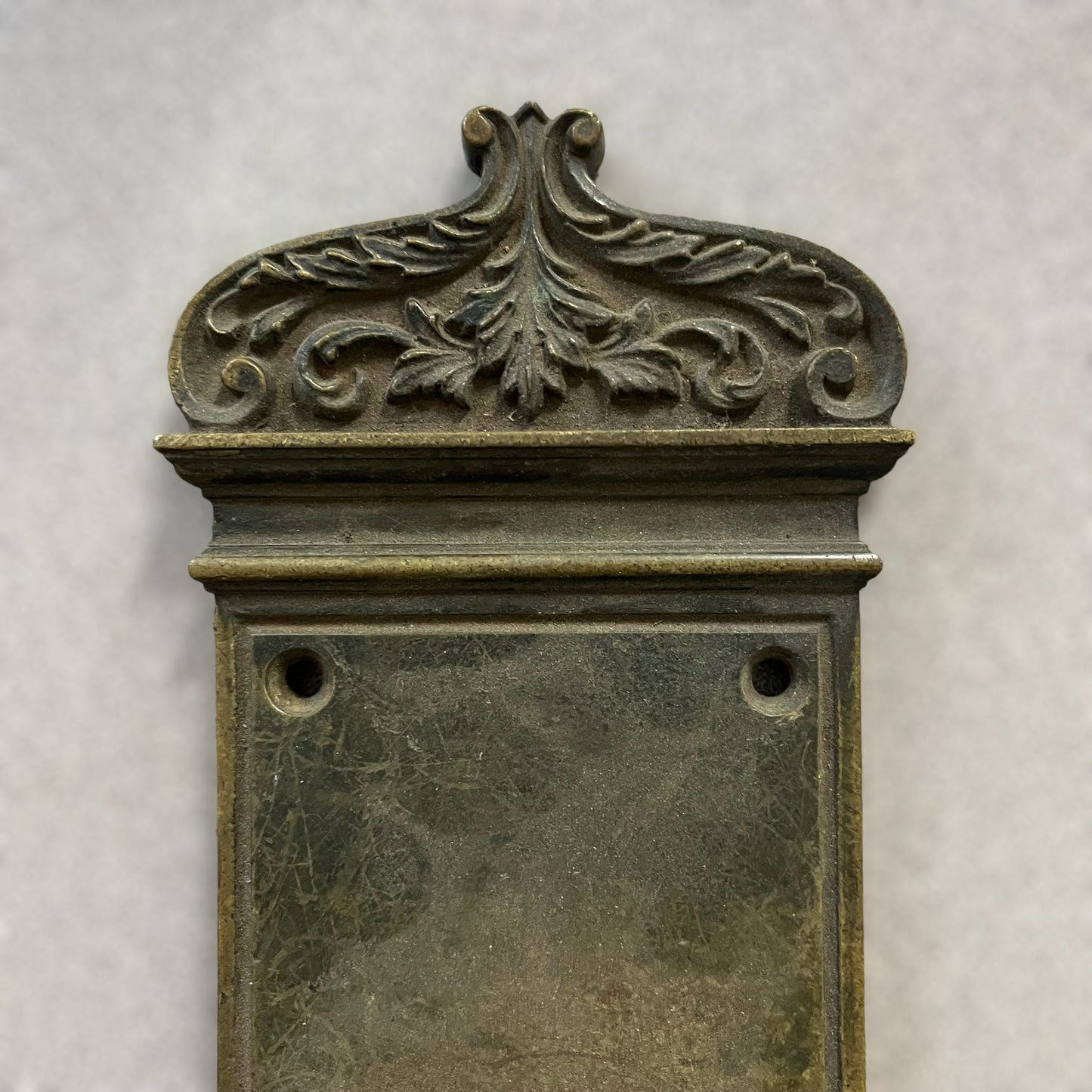 Large Antique Cast Brass Exterior Backplate