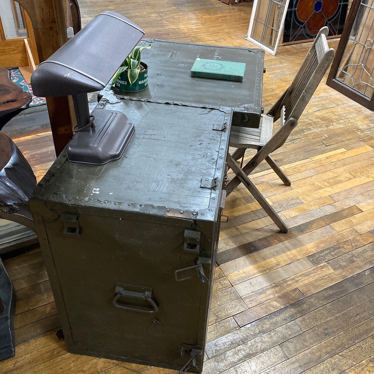 Vintage Military Officer's Field Desk